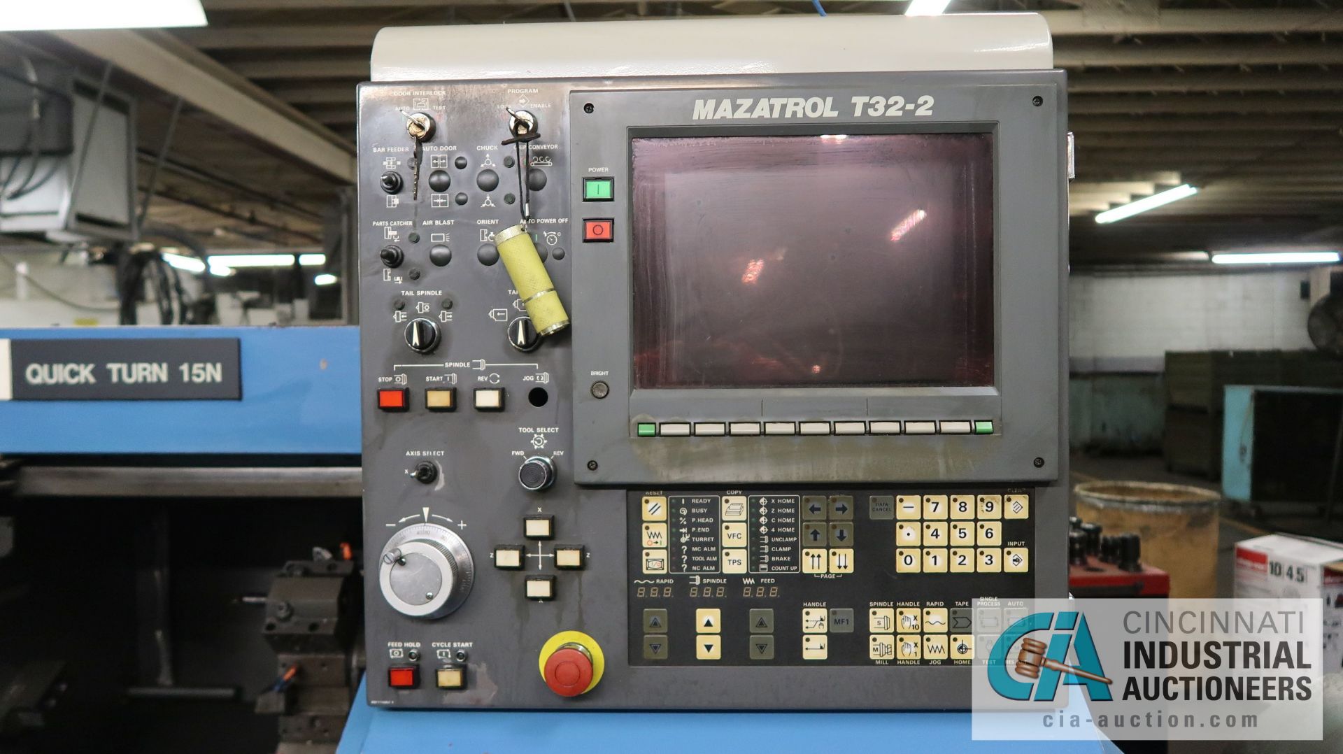 MAZAK MODEL 15N CNC TURNING CENTER; S/N 107807, 8" CHUCK, TAILSTOCK, MAZATROL T32-2 CONTROL - Image 11 of 20