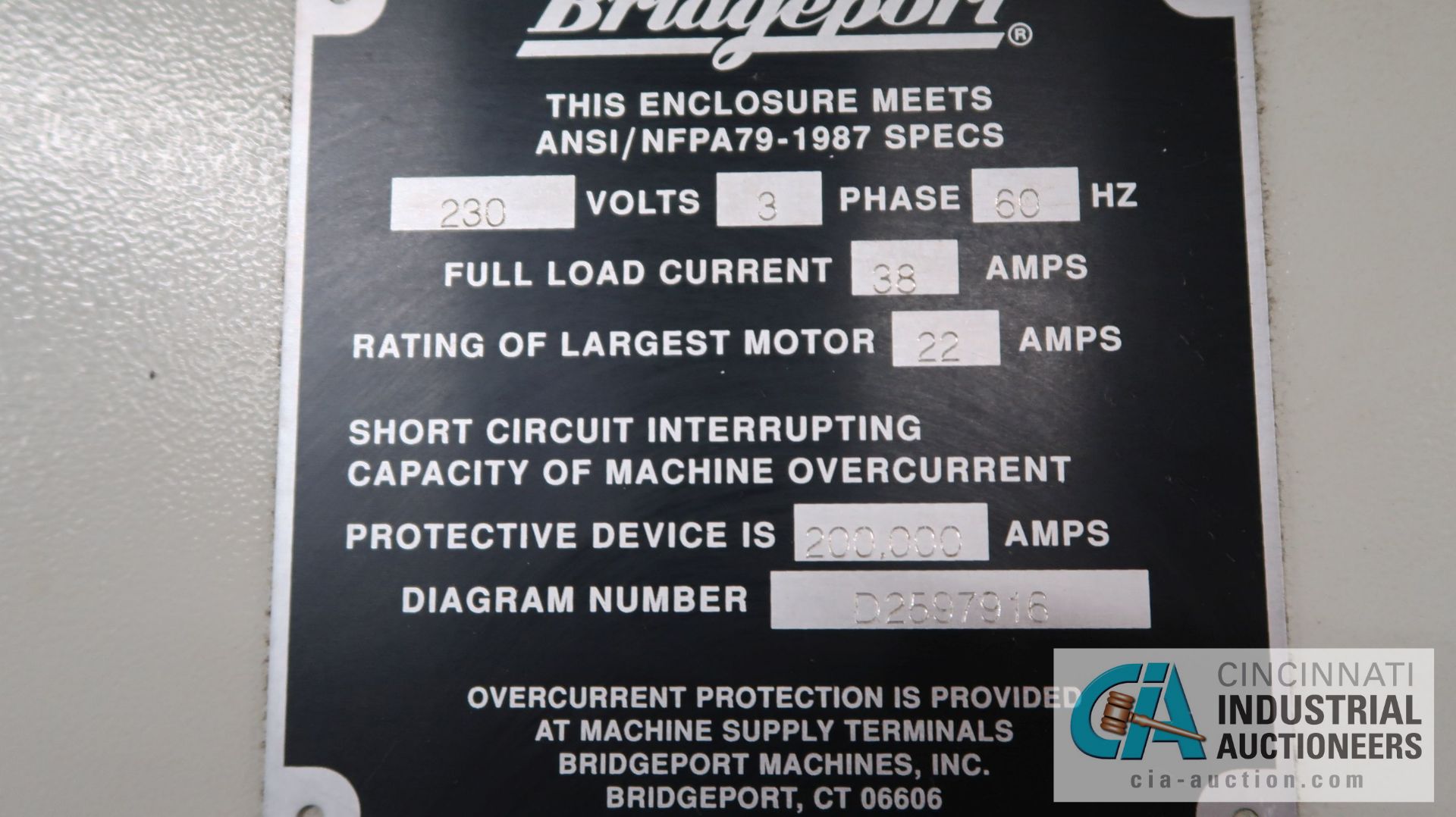 BRIDGEPORT MODEL VMC-3020 CNC VERTICAL MACHINING CENTER; FANUC 21i-M CONTROL, 18" x 36" TABLE - Image 17 of 17