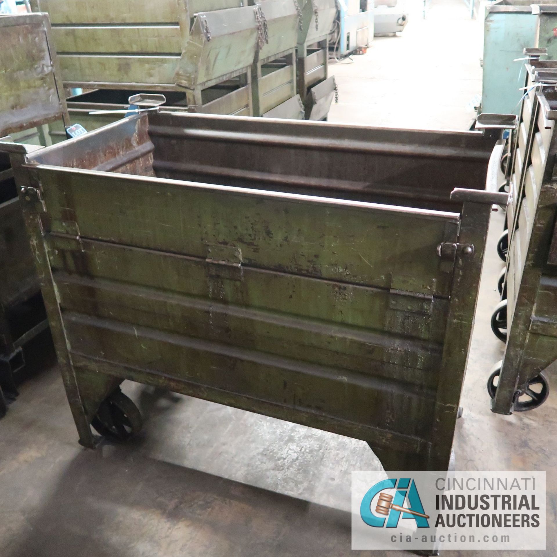 48" X 26" X 42" PORTABLE STACKABLE STEEL BIN