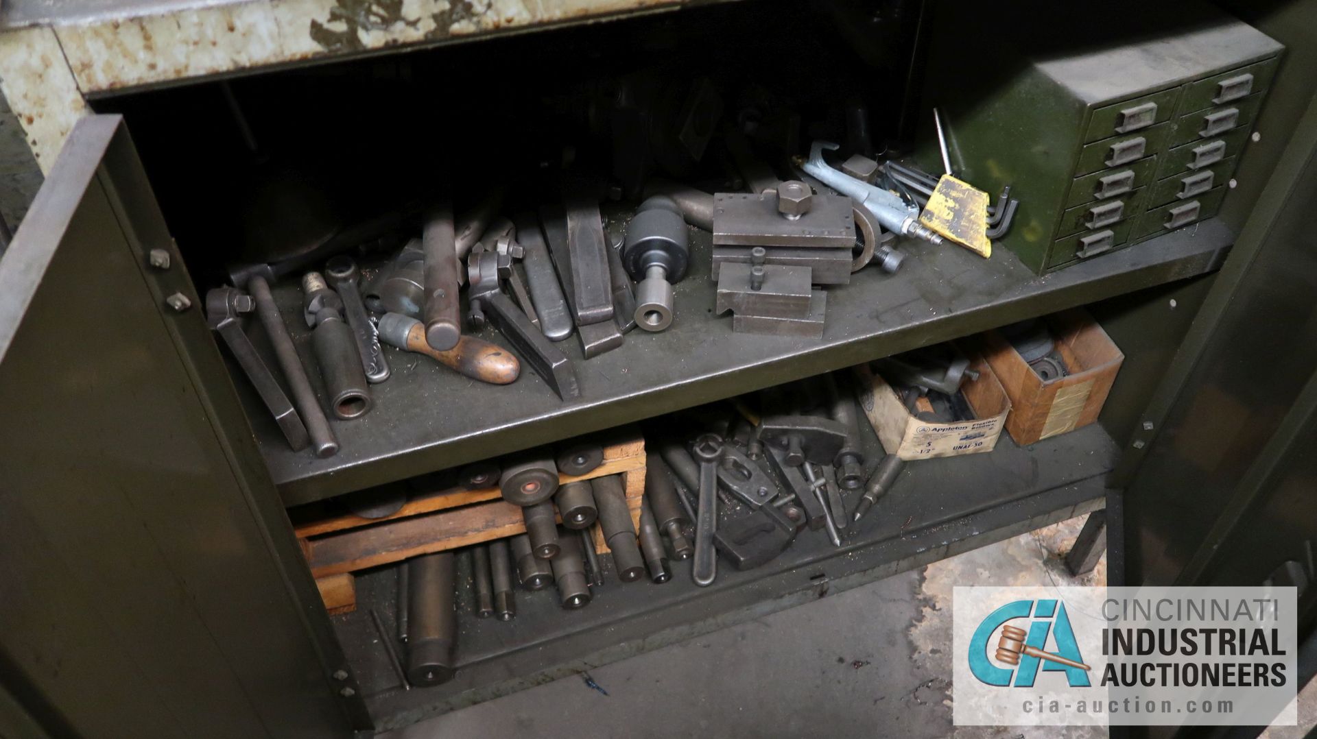 STEEL CABINET W/ LATHE TOOLING - Image 2 of 2