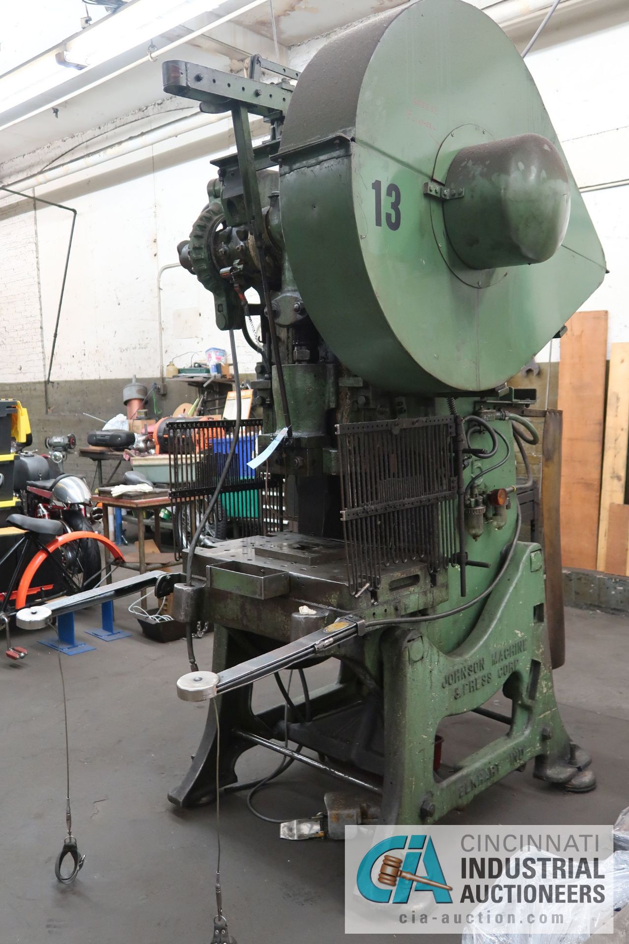 56 TON JOHNSON MODEL 5FW OBI PRESS; S/N 55199, 4" STROKE, 3" ADJ., 9" SHUT HEIGHT, 100 SPM - Image 2 of 14