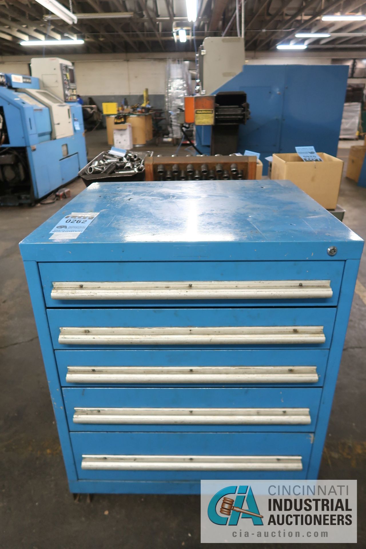 FIVE-DRAWER LISTA TYPE CABINET W/ MISC. TOOLING