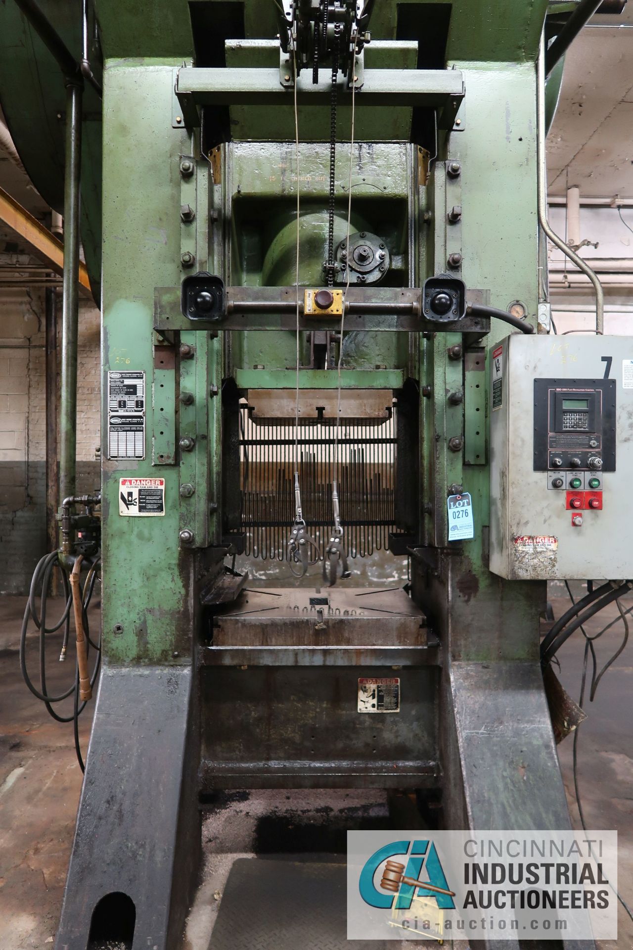 100 TON DANLY MODEL SA1-100-30-24 SSSC PRESS; S/N 52546011, 16" STROKE, 3" ADJ., 20" SHUT HEIGHT, 50 - Image 10 of 22