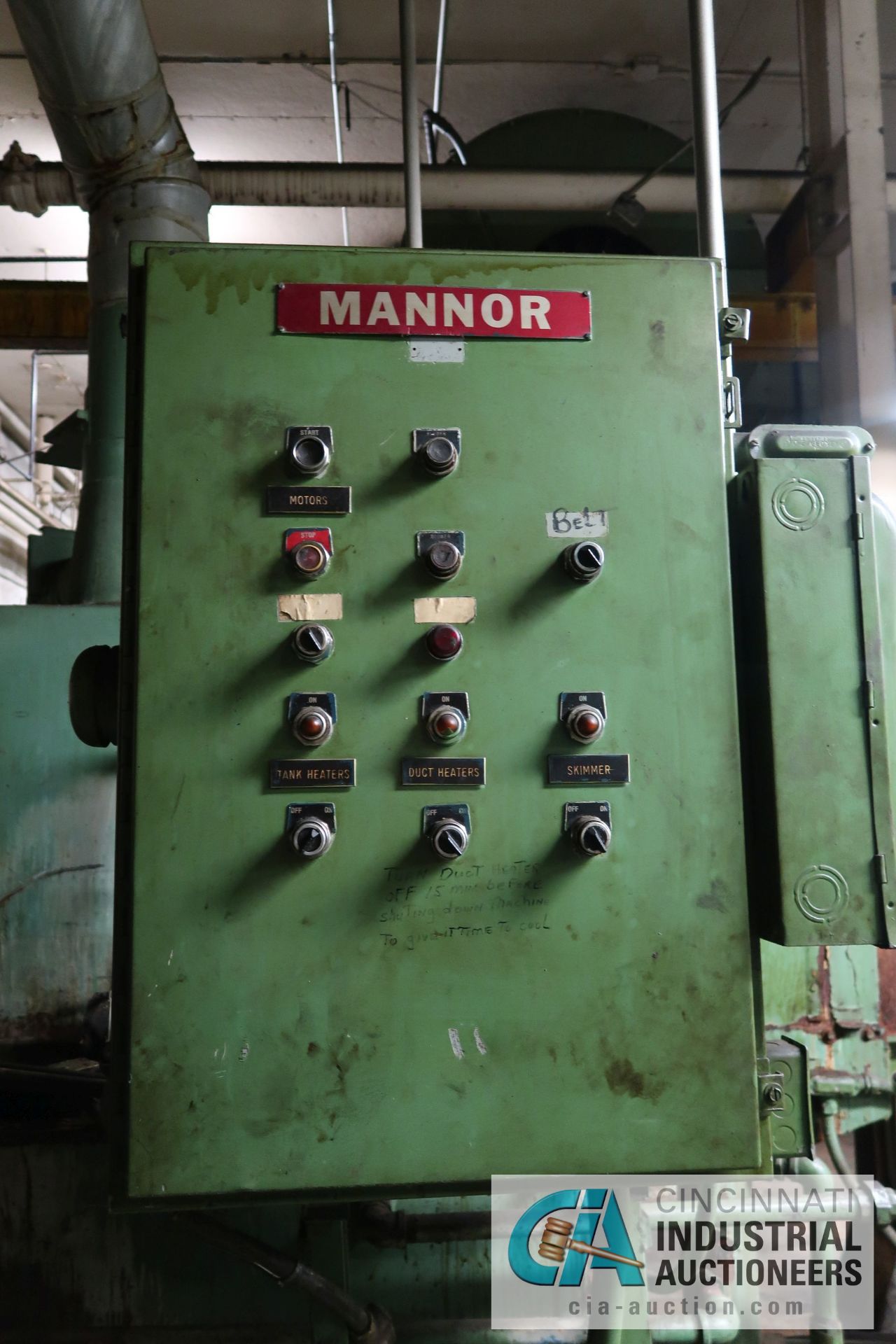 14" WIDE X 126" LONG MANNOR STEEL BELT TWO-STAGE NATURAL GAS PARTS WASHER; 10" ENTRANCE / EXIT - Image 7 of 8