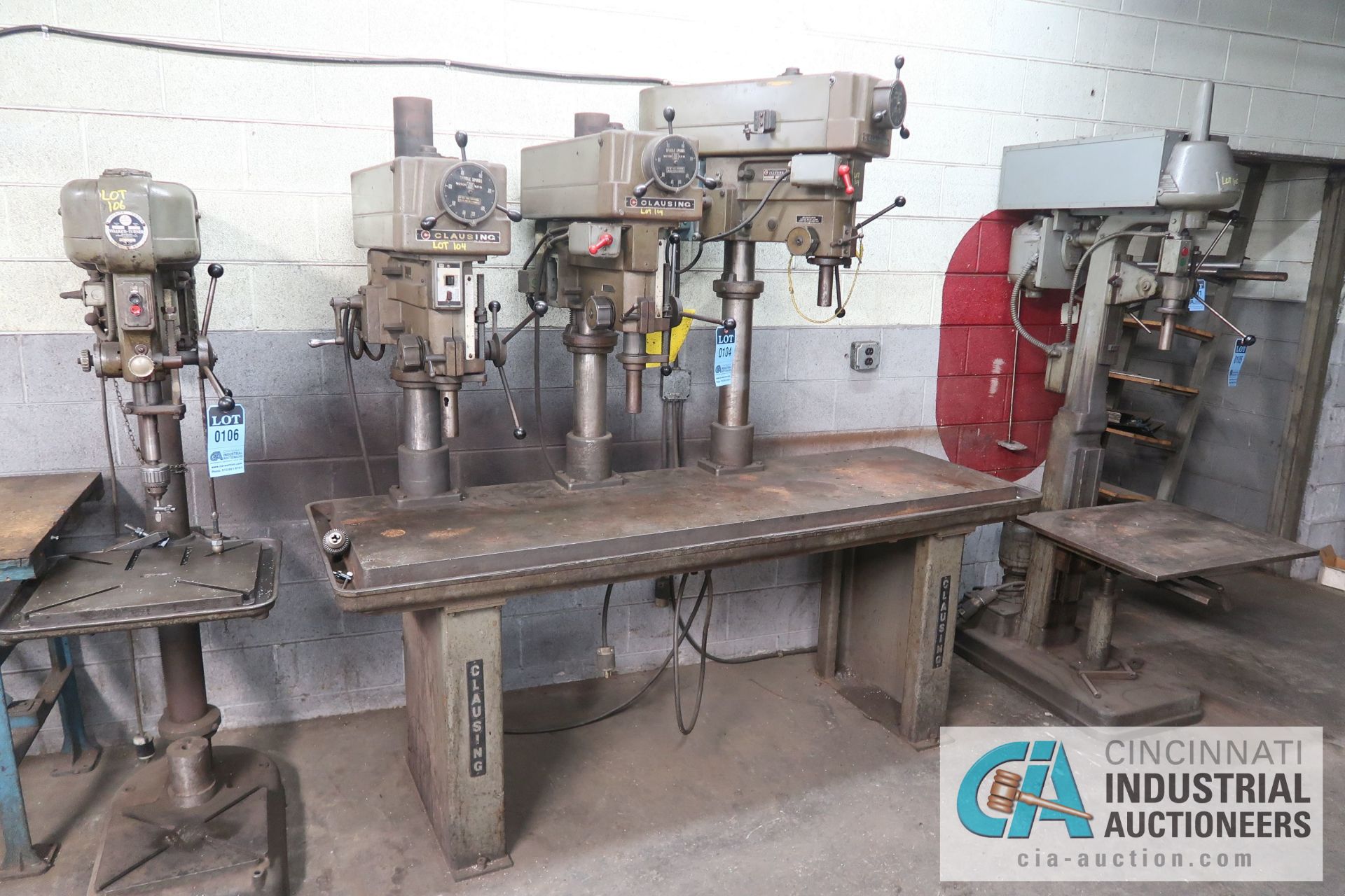 CLAUSING 3-HEAD PRODUCTION TABLE DRILLS, (2) MODEL 2286 HEADS, (1) MODEL 2284 HEADS - Image 2 of 3