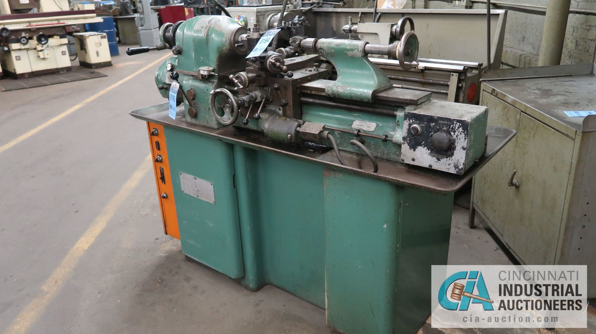 8" X 18" HARDINGE MODEL HLV PRECISION LATHE; SPINDLE SPEED 125 - 3,000 RPM, 5C COLLET CHUCK,