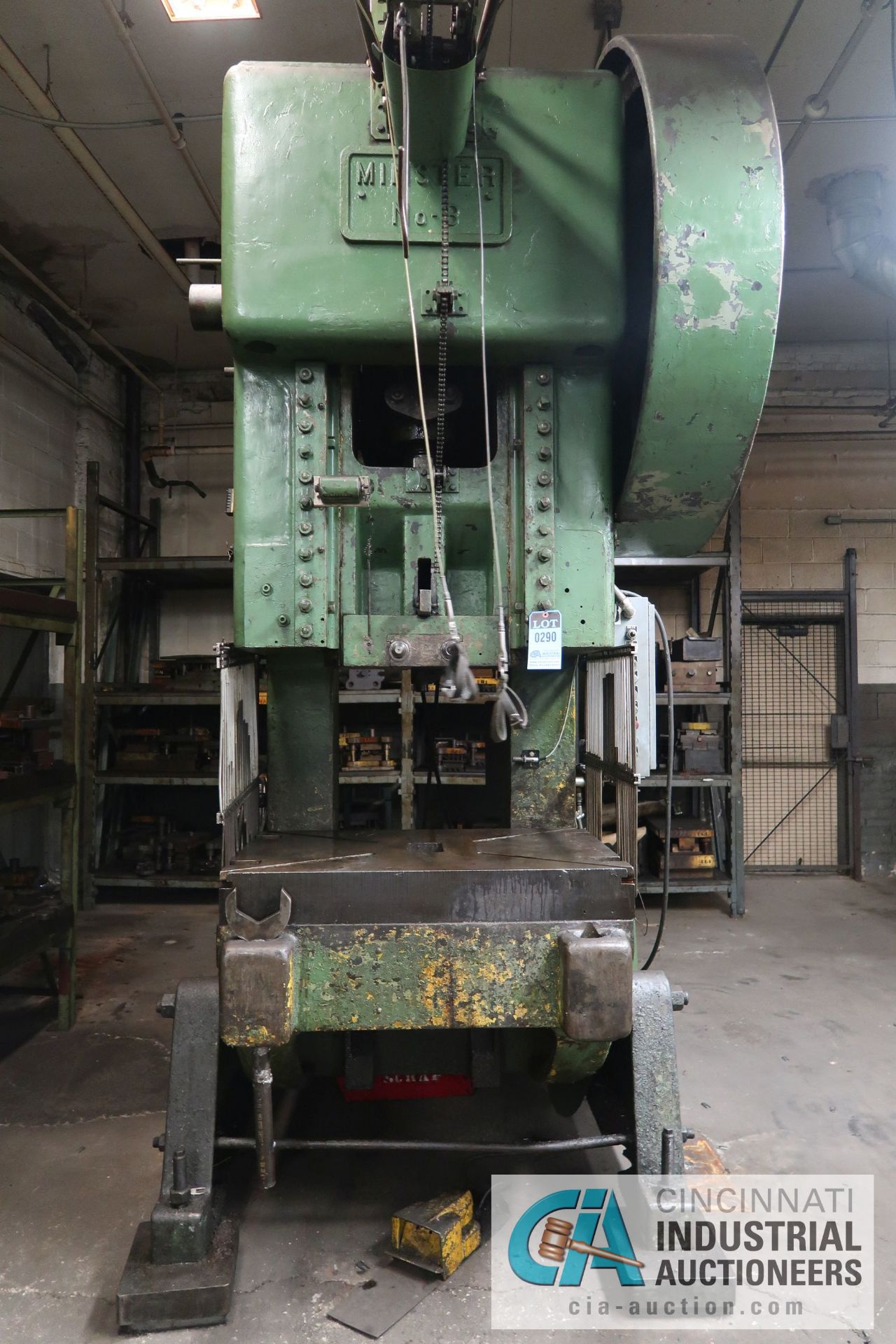 88 TON MINSTER MODEL 8 OBI PRESS; S/N 6785-L, 8" STROKE, 3-1/2" ADJ., 26" x 40" BED, 14" SHUT - Image 10 of 15