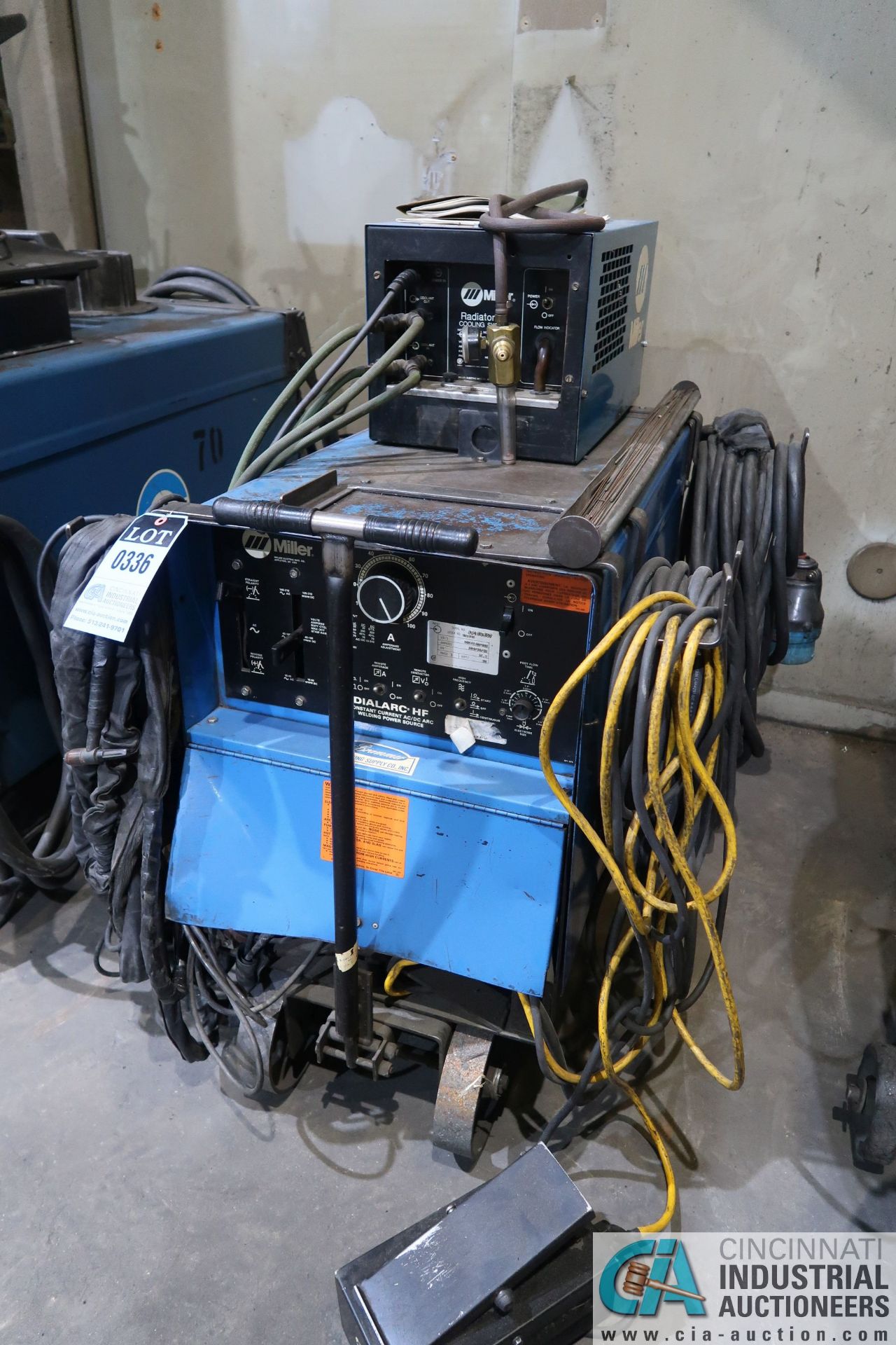 250 AMP MILLER DIALARC HF CONSTANT CURRENT AC/DC ARC WELDING POWER SOURCE; S/N JG134847, WITH MILLER