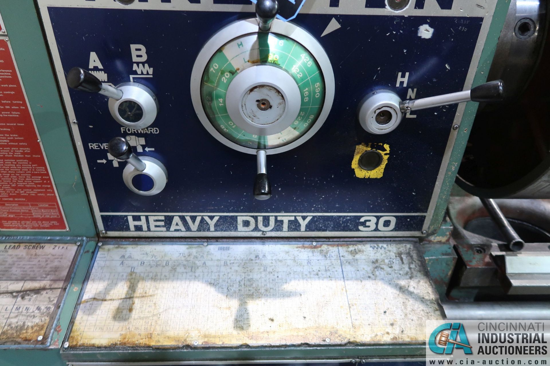 30" X 160" KINGSTON MODEL HR-4000 HEAVY DUTY GEARED HEAD ENGINE LATHE; S/N 048702276, 20 HP, - Image 7 of 19