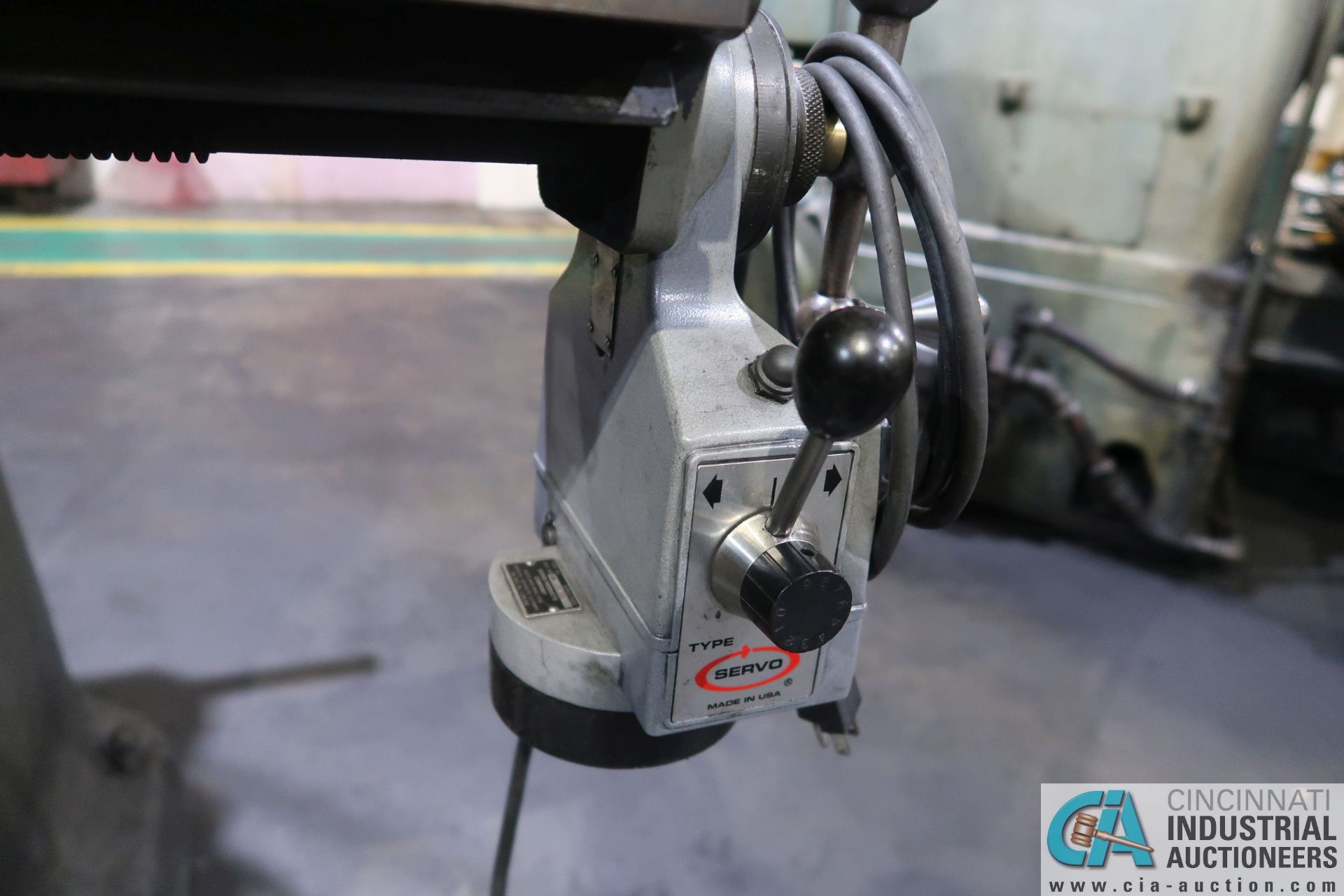 1 HP BRIDGEPORT MILLING MACHINE; S/N 164762, 80-2,720 SPINDLE RPM, SERVO POWER TABLE ATTACHMENT - Image 8 of 8