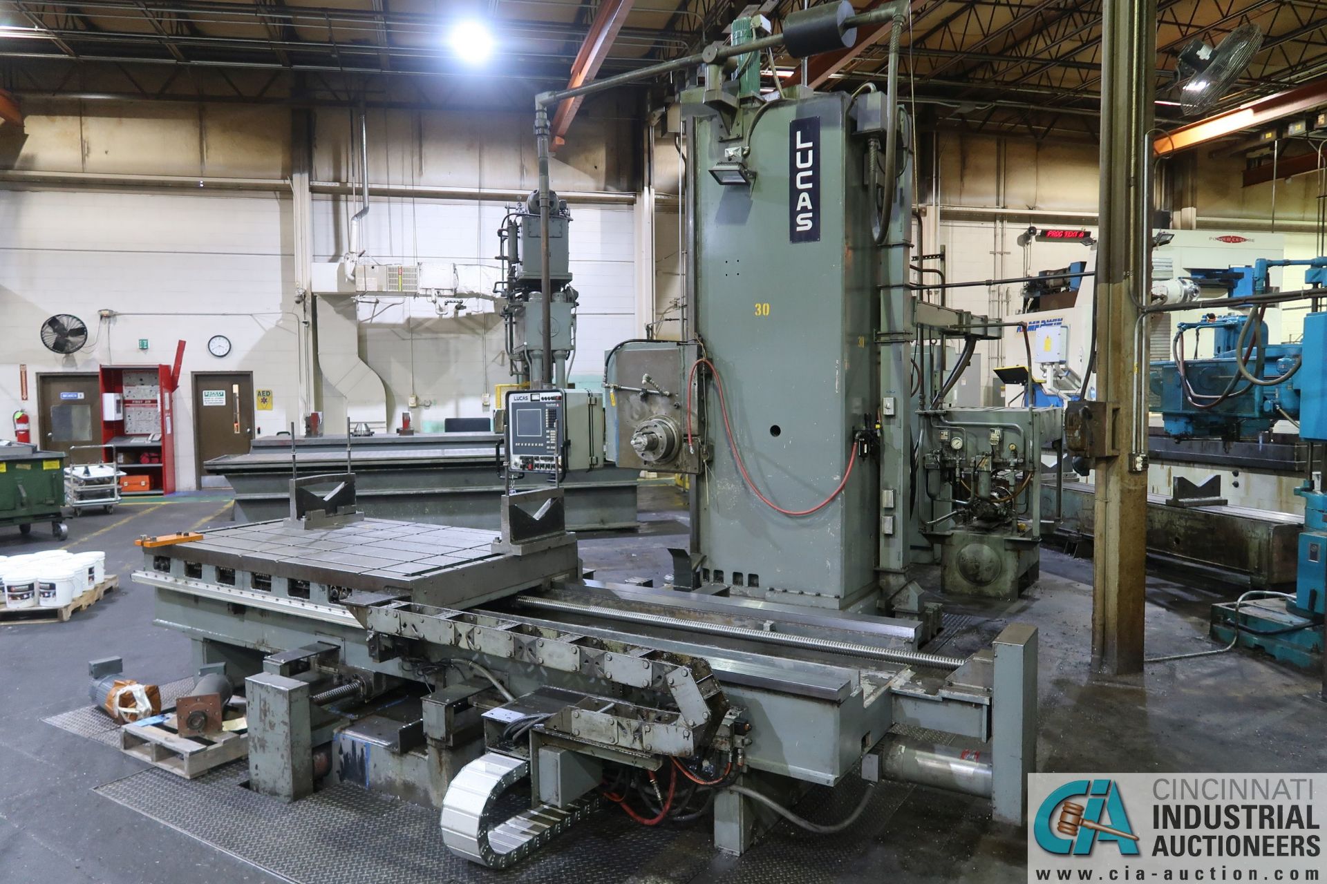 LUCAS MODEL 30-DCP76 CNC HORIZONTAL BORING MILL; S/N 30DC0510, 5' X 7' TABLE, DYNAPATH 50 CONTROL - Image 2 of 18