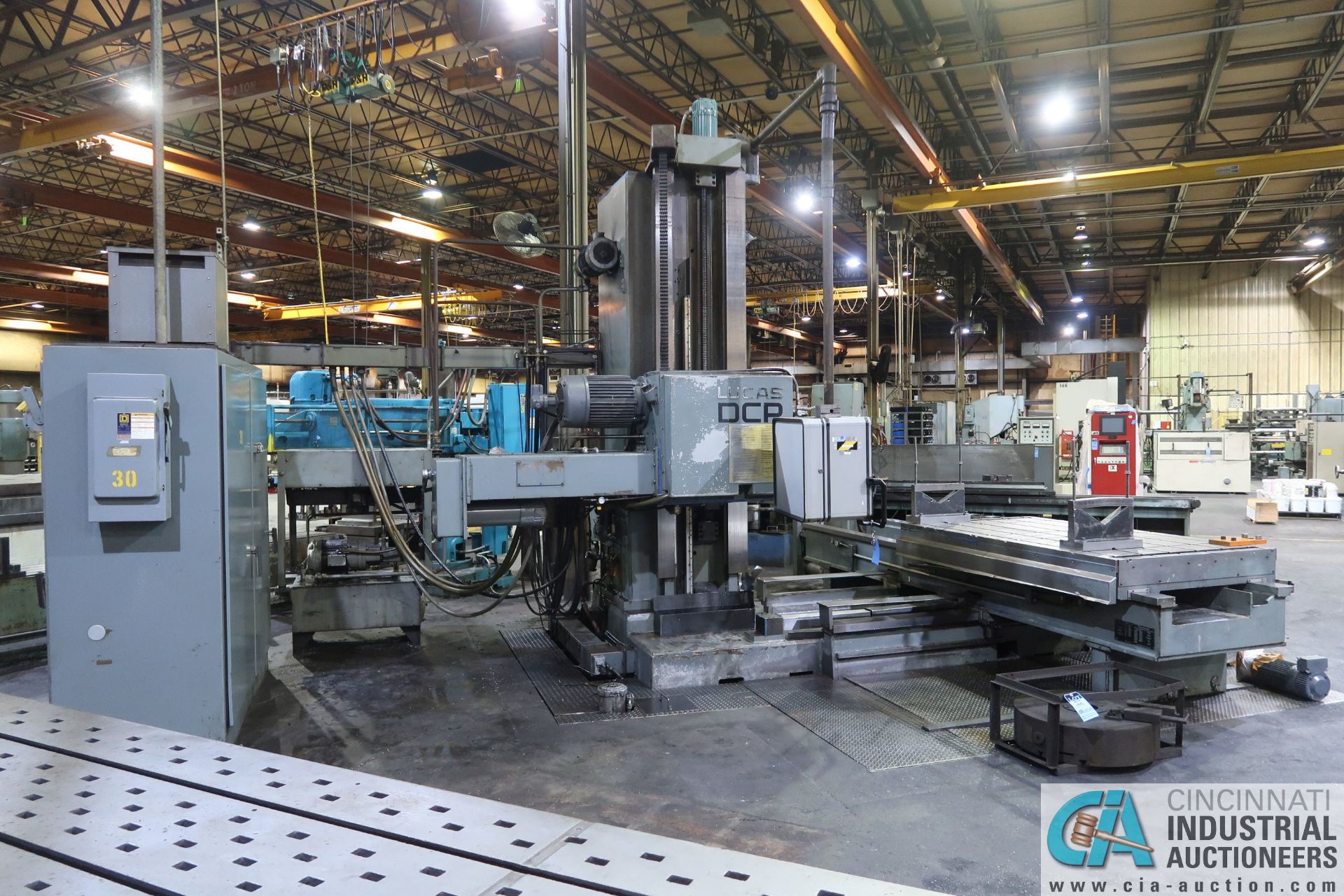 LUCAS MODEL 30-DCP76 CNC HORIZONTAL BORING MILL; S/N 30DC0510, 5' X 7' TABLE, DYNAPATH 50 CONTROL - Image 3 of 18