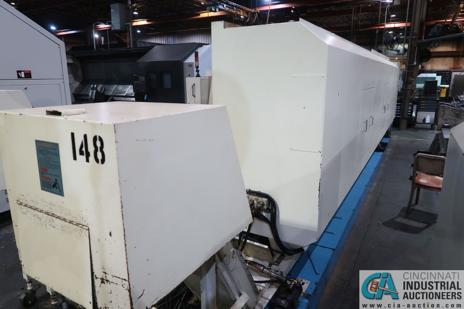 34" X 196" KINGSTON MODEL LC-34X5000 FLAT BED CNC LATHE; S/N L0223406090, FANUC OI-TD CONTROL, 19" - Image 4 of 18