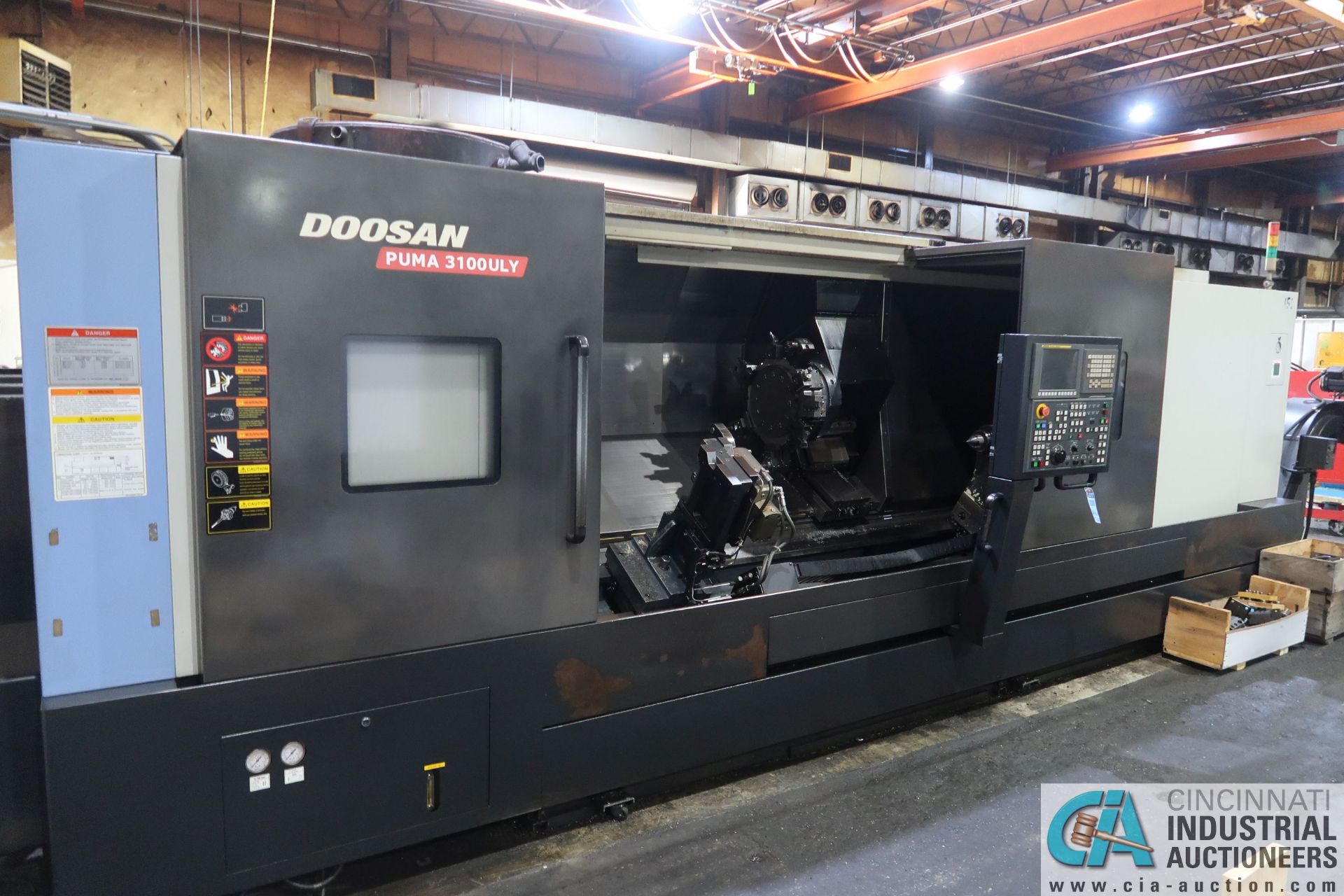 DOOSAN PUMA MODEL 3100ULY CNC TURNING CENTER WITH MILLING AND Y-AXIS; S/N ML0124-00010, Y-AXIS, - Image 2 of 21