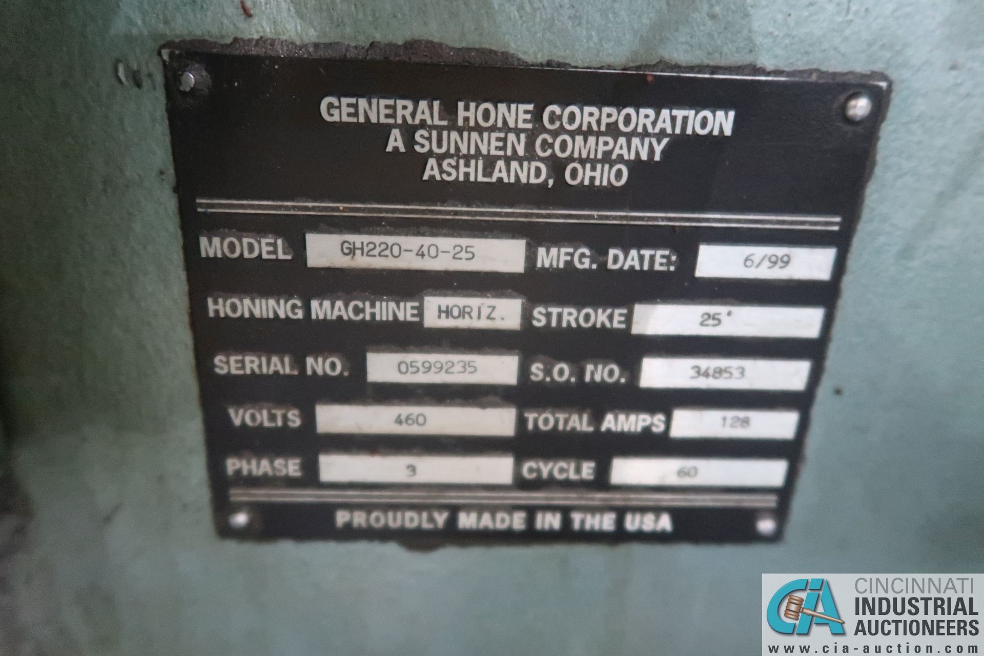 GENERAL HONE MODEL GH220-40-25 PROGRAMMABLE HONE; S/N 0599235, 25' STROKE, PLC CONTROL, 100 HP - Image 8 of 18