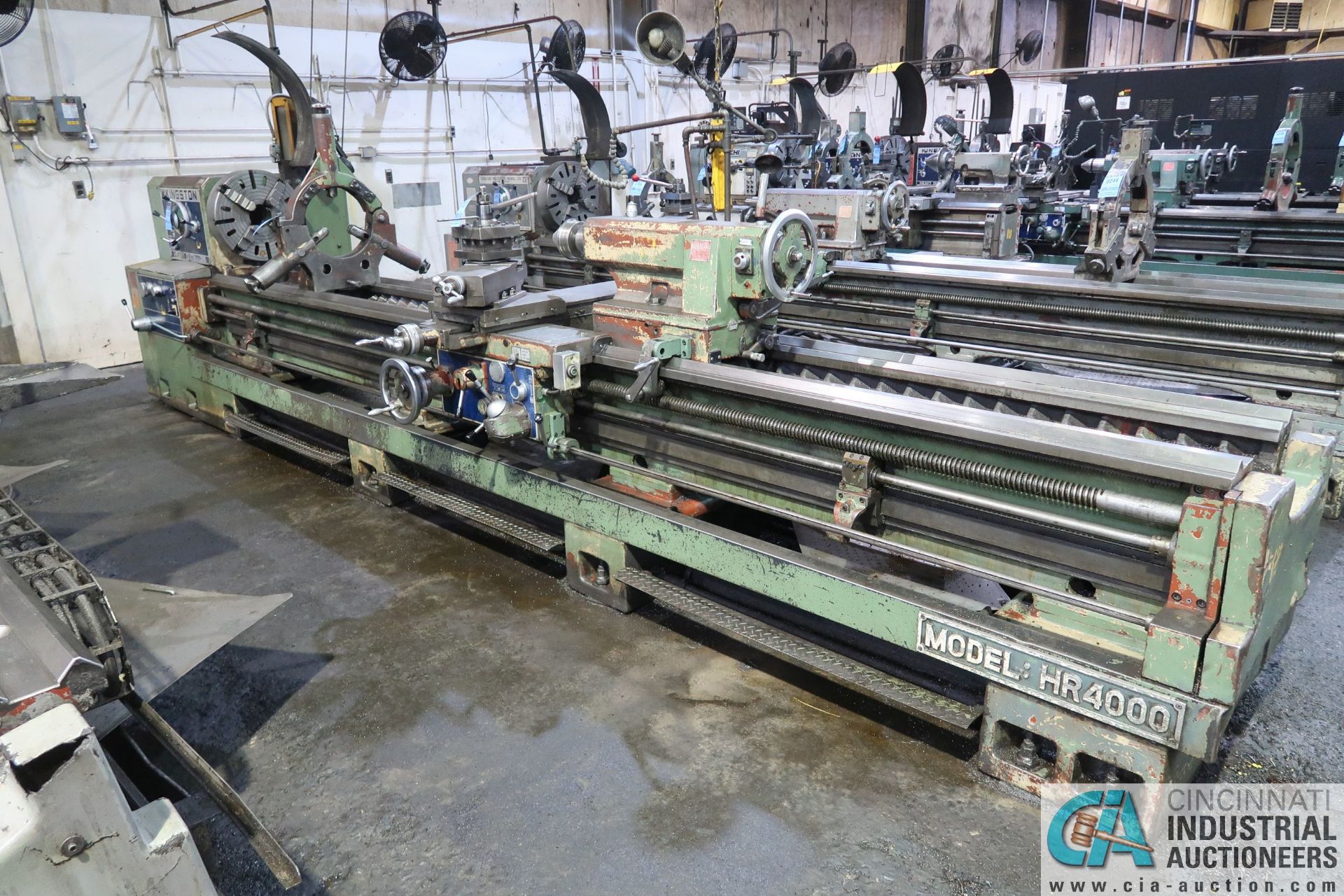 25" X 144" KINGSTON MODEL HR-4000 GEARED HEAD ENGINE LATHE; S/N N/A, REMOVABLE GAP, VS DRIVE, 20"