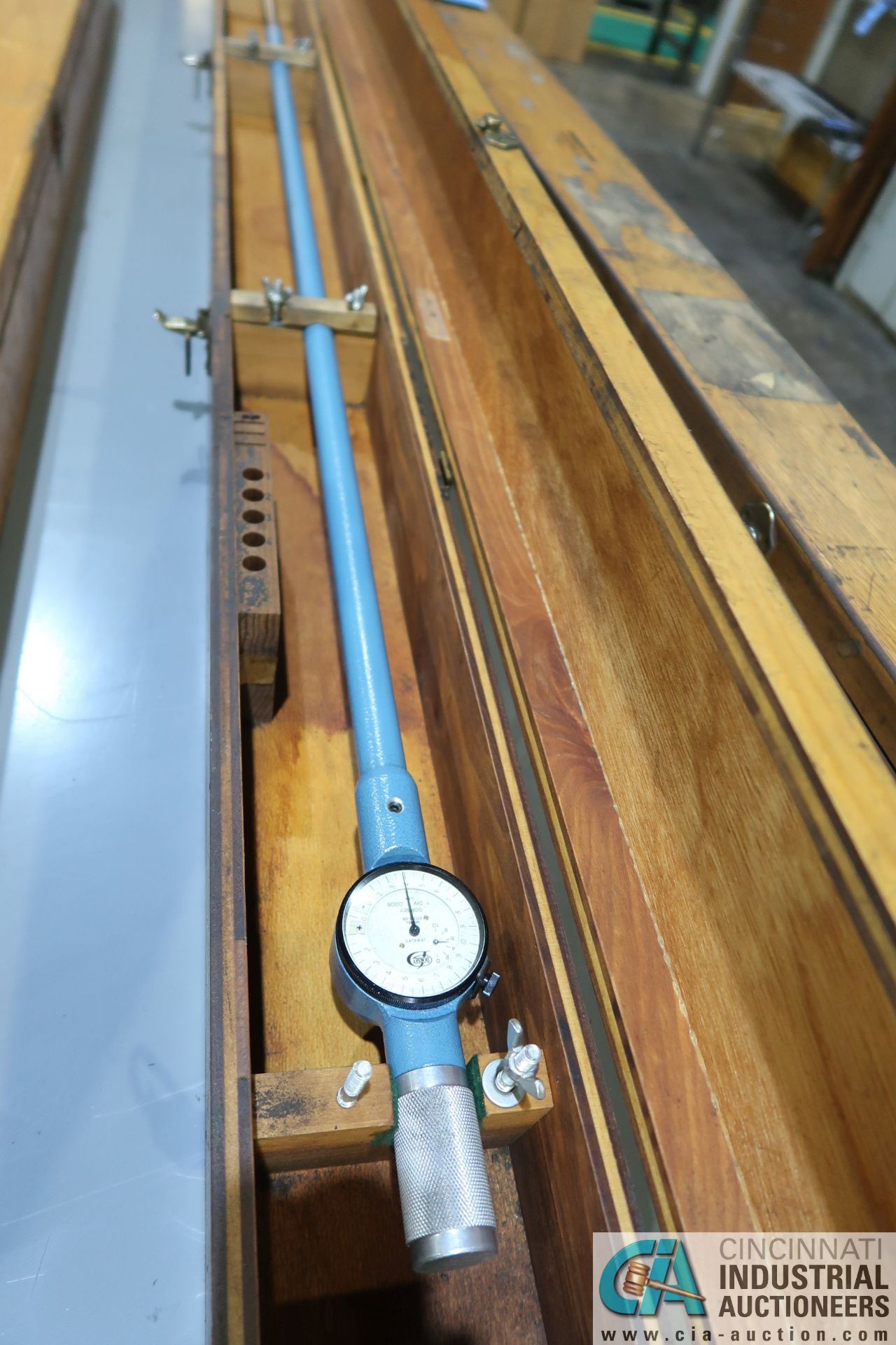 58" LONG STANDARD GAGE CO. DIAL BORE GAGE WITH STANDARD NO. 5 DIAL GAGE