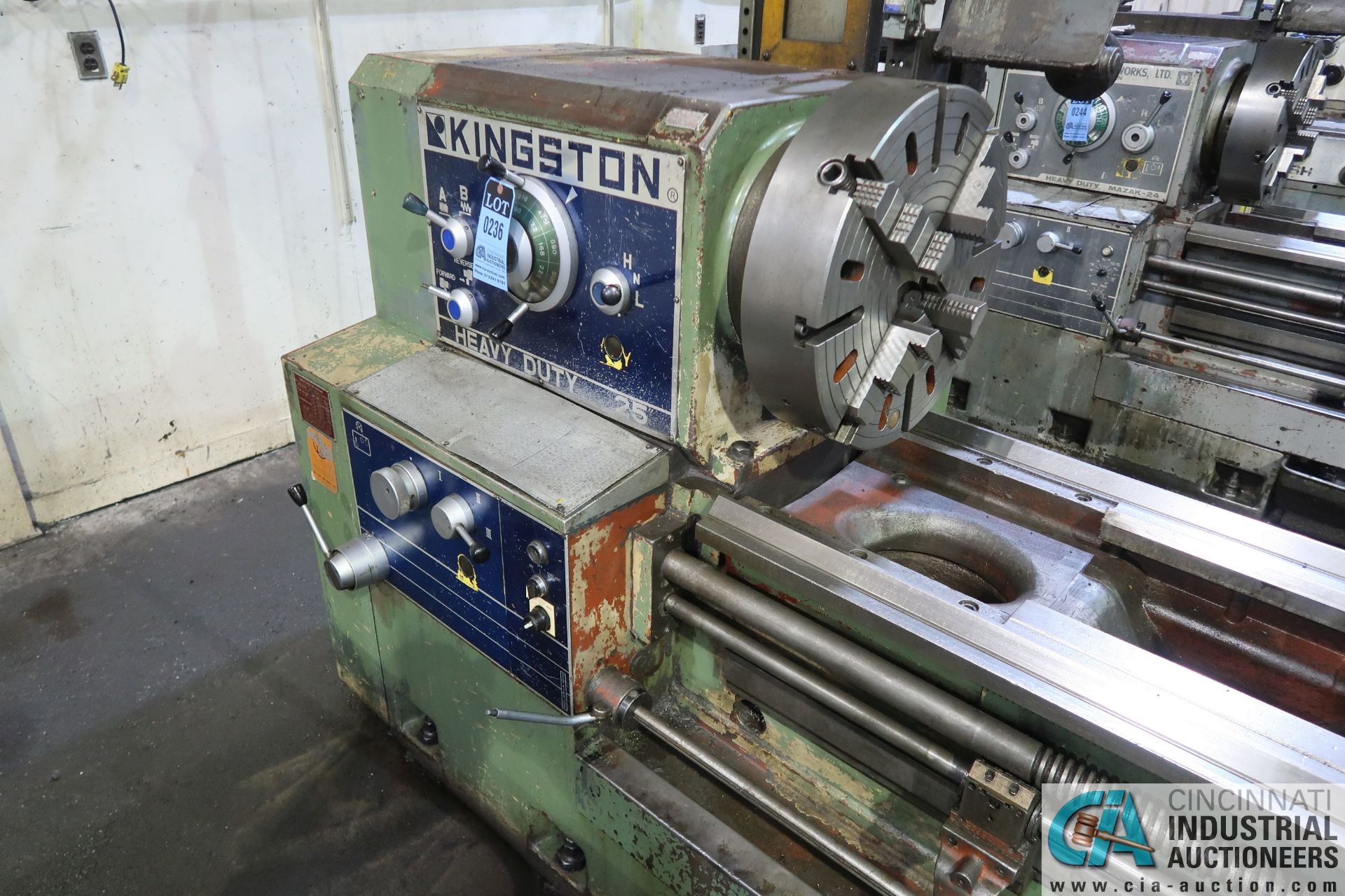 25" X 144" KINGSTON MODEL HR-4000 GEARED HEAD ENGINE LATHE; S/N N/A, REMOVABLE GAP, VS DRIVE, 20" - Image 5 of 15