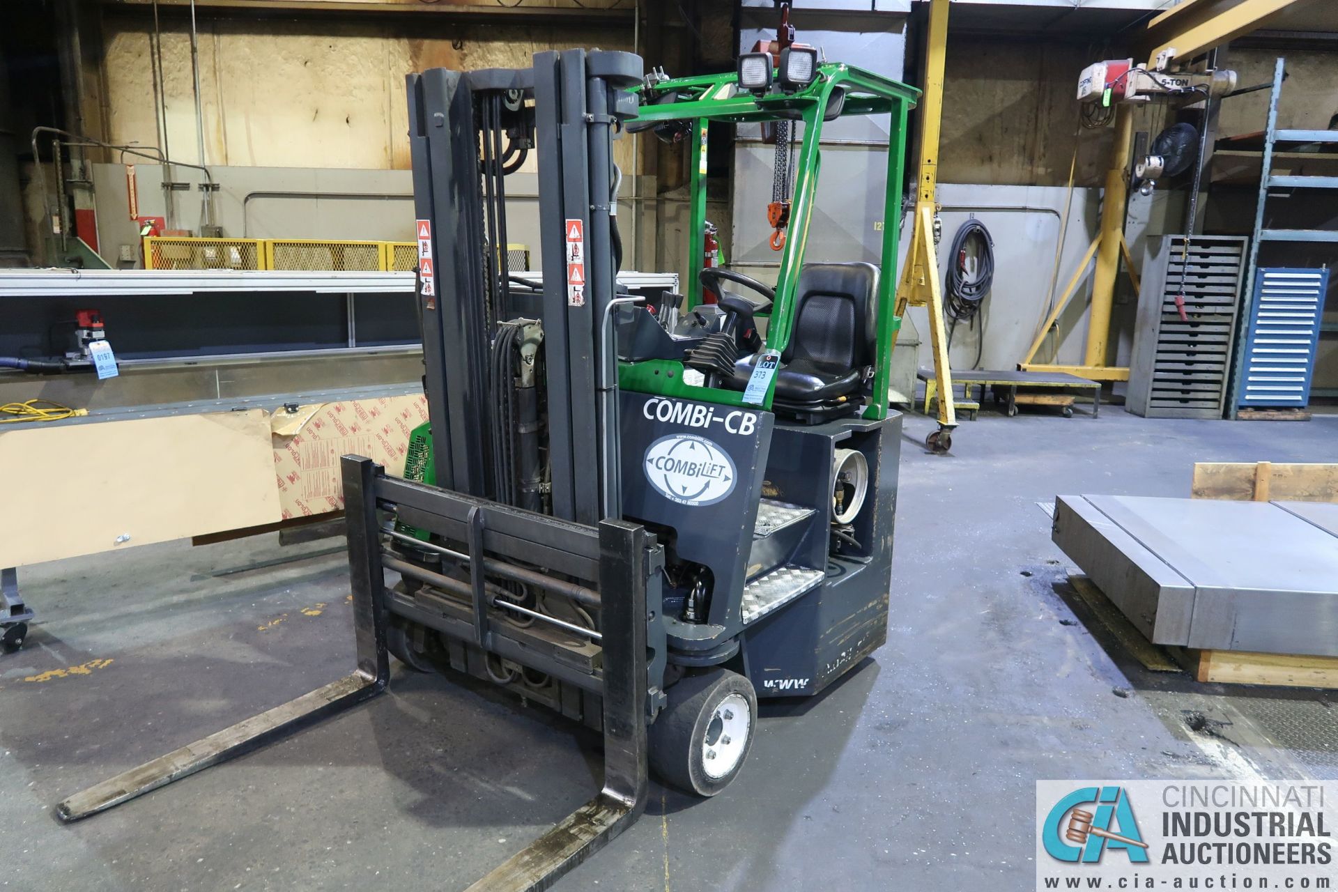 6,000 LB. COMBI MODEL C6000CB LP GAS TWO-STAGE 4-WAY LIFT TRUCK; S/N 20894, 6,180 HOURS SHOWING,