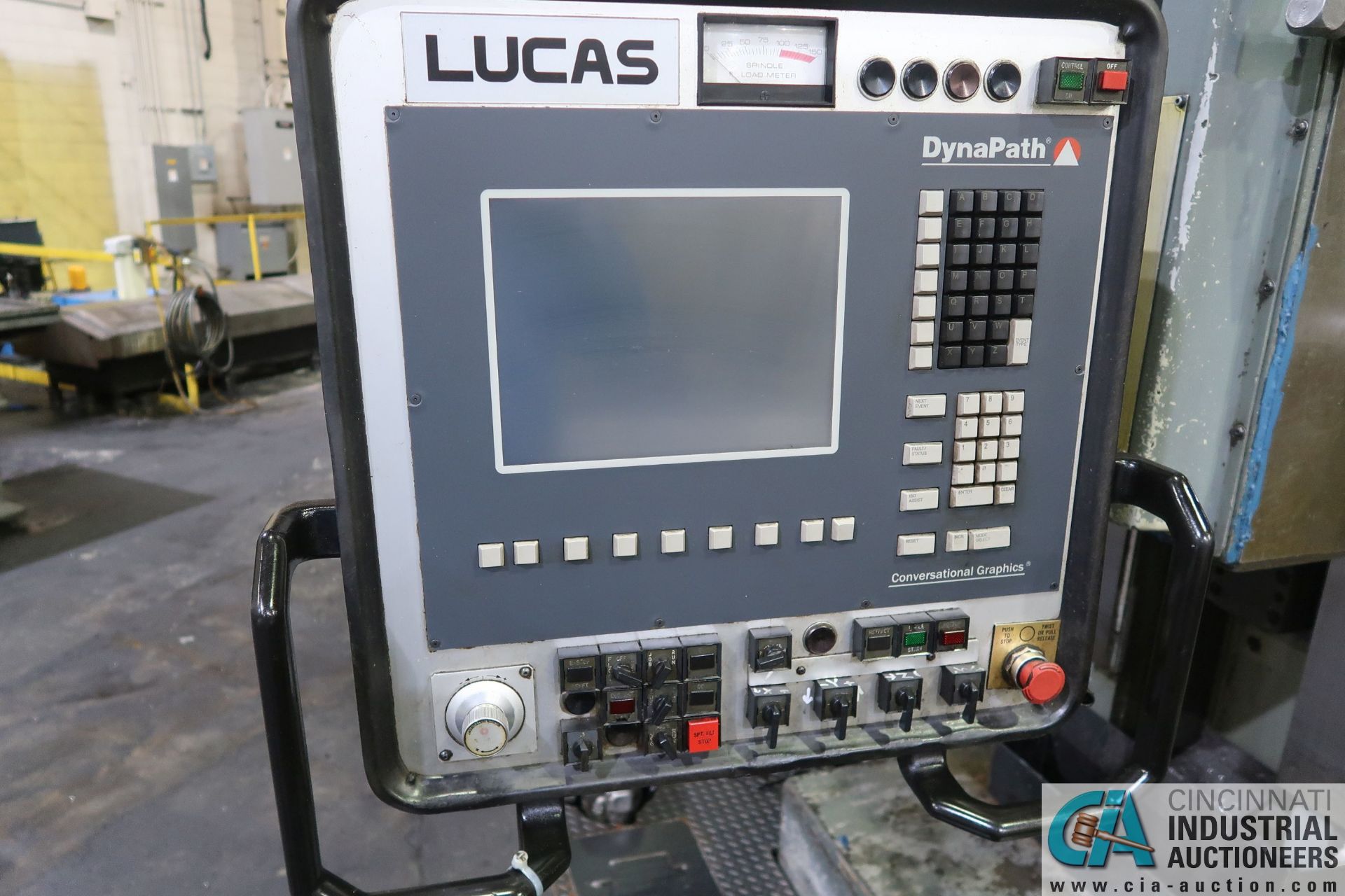 LUCAS MODEL 30-DCP76 CNC HORIZONTAL BORING MILL; S/N 30DC0510, 5' X 7' TABLE, DYNAPATH 50 CONTROL - Image 6 of 18
