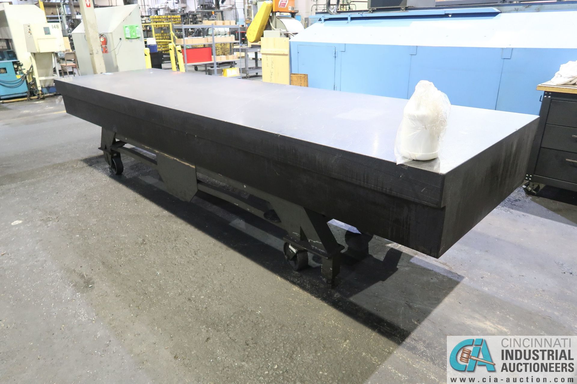 48" X 15' X 16" THICK PORTABLE TWO-LEDGE BLACK GRANITE SURFACE PLATE - Image 2 of 2