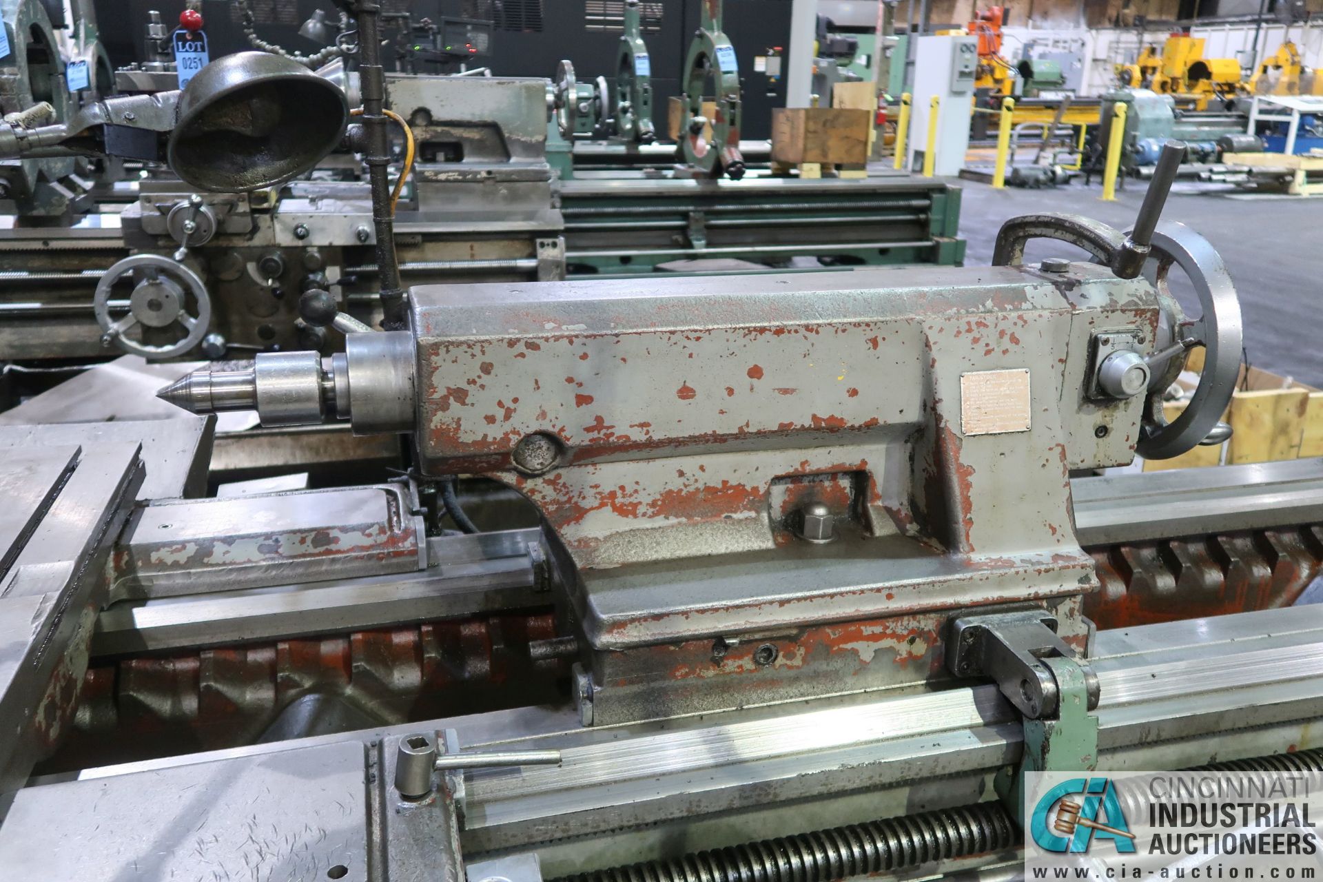 24" X 160" MAZAK MODEL 24-160 HEAVY DUTY GEARED HEAD ENGINE LATHE; S/N 43725W, 18" FOUR-JAW CHUCK, - Image 13 of 15