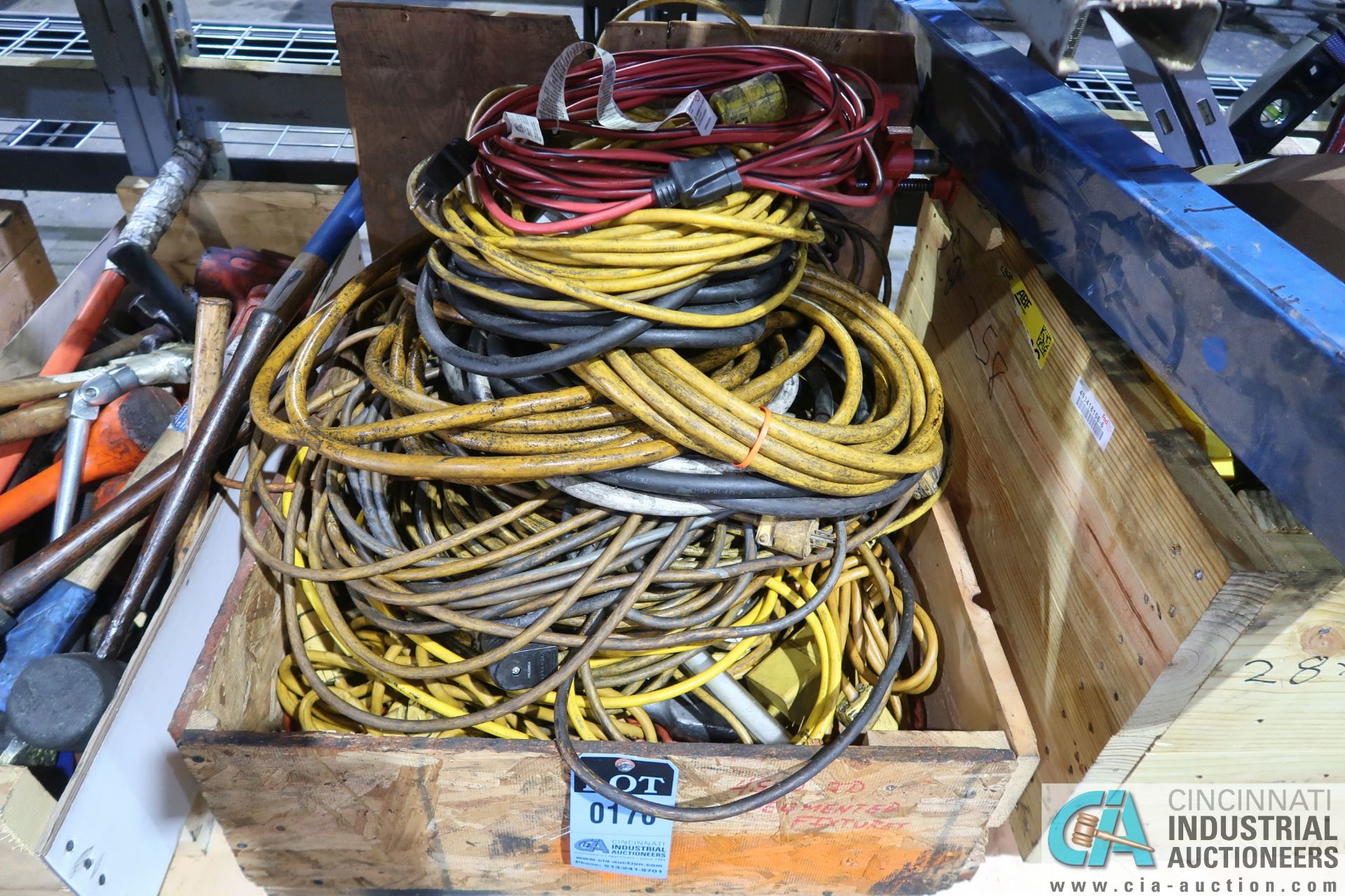 WOOD CRATE ELECTRIC CORDS