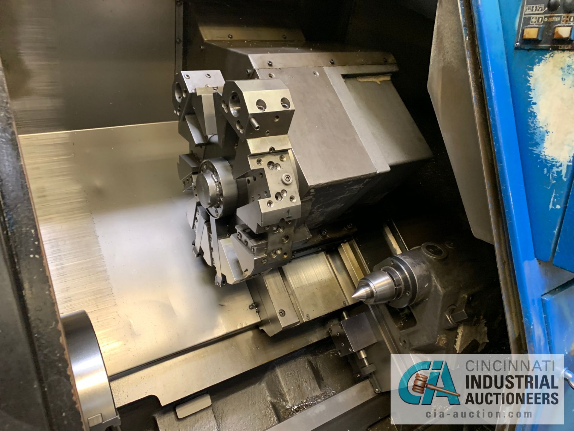 DAEWOO MODEL 200C CNC TURNING CENTER; S/N PM200550, 10" CHUCK, 10-STATION TURRET, TAILSTOCK, TURBO - Image 3 of 9