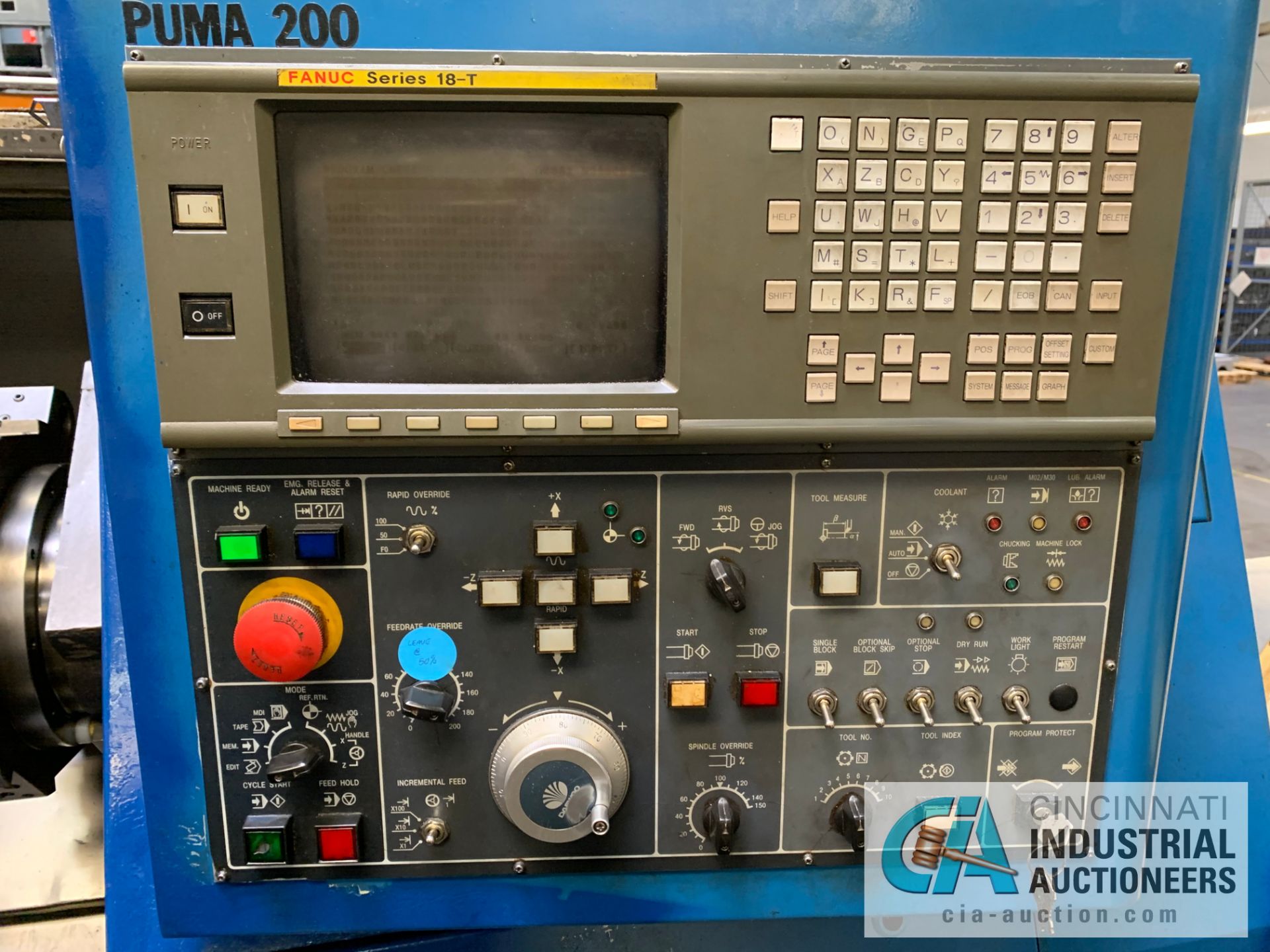 DAEWOO MODEL 200C CNC TURNING CENTER; S/N PM200550, 10" CHUCK, 10-STATION TURRET, TAILSTOCK, TURBO - Image 5 of 9