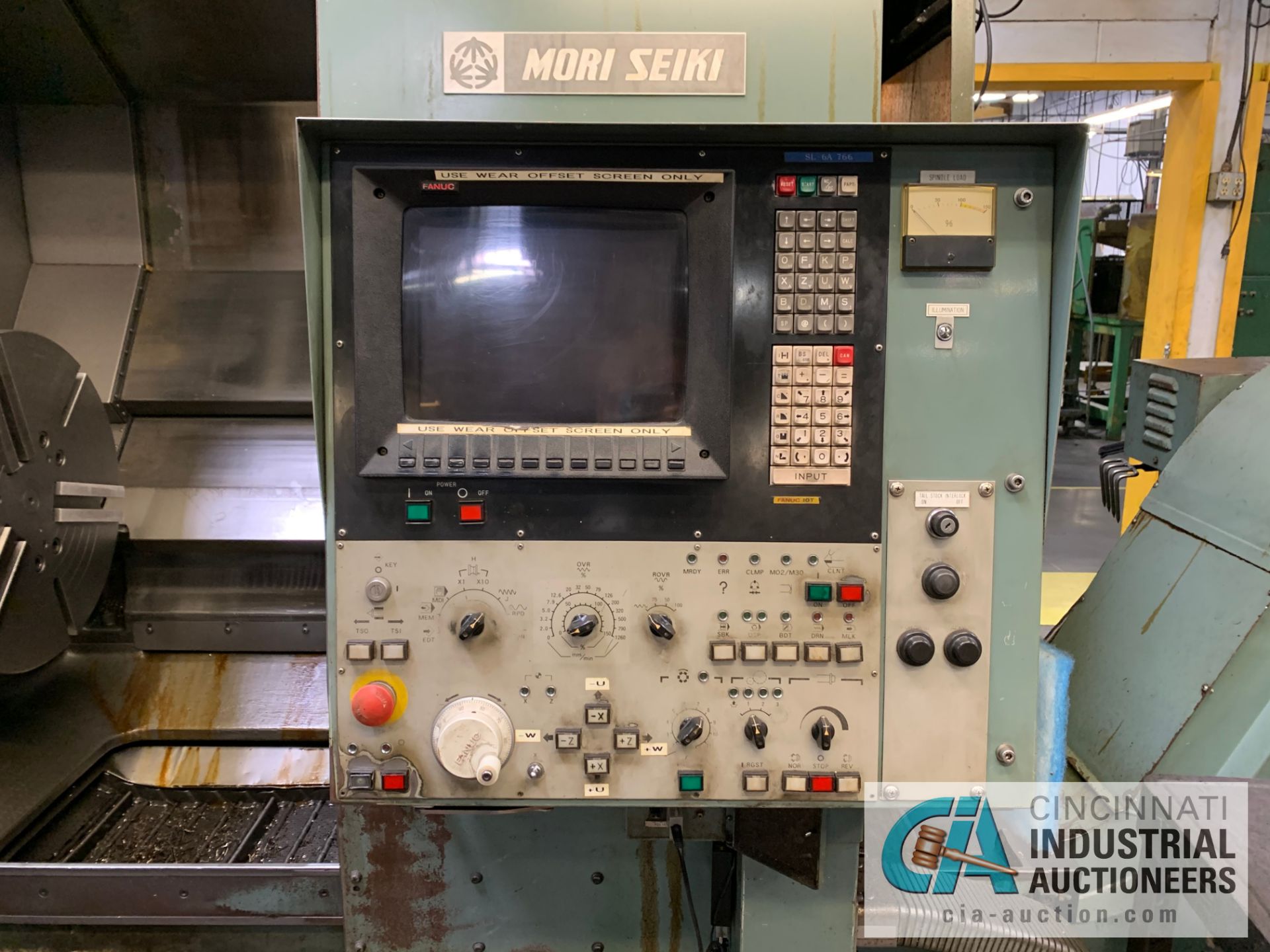 MORI SEIKI MODEL SL-6A CNC TURNING CENTER; S/N 677, FANUC CONTROL, 24" CHUCK, 12-POSITION, NO - Image 2 of 11