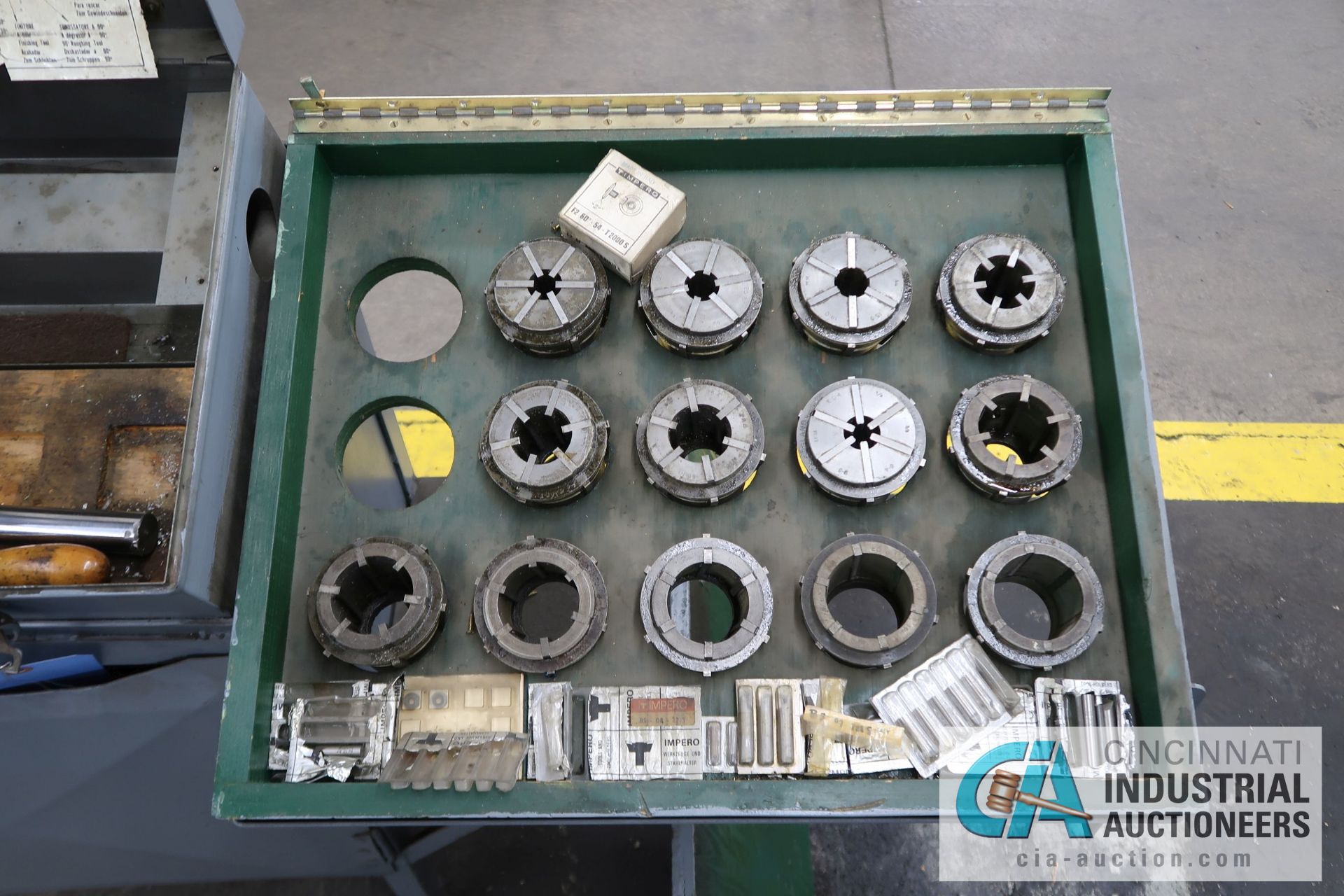 MULTI-SIZE BURNER D6 COLLET ATTACHMENT WIHT CABINET AND MISCELLANEOUS TOOLING - Image 2 of 5