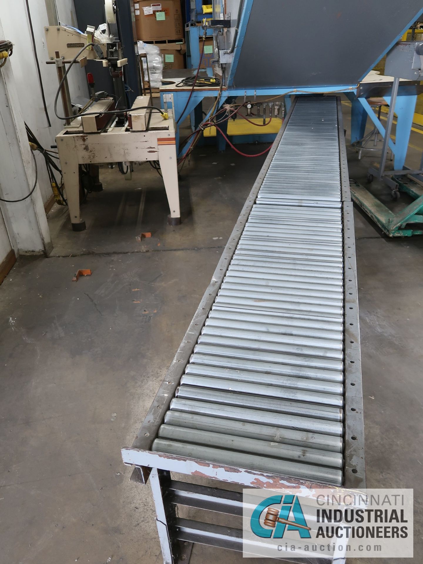 CUSTOM ASSEMBLY LINE WITH ROLLER CONVEYOR, TIPPER AND HOPPER - Image 3 of 4