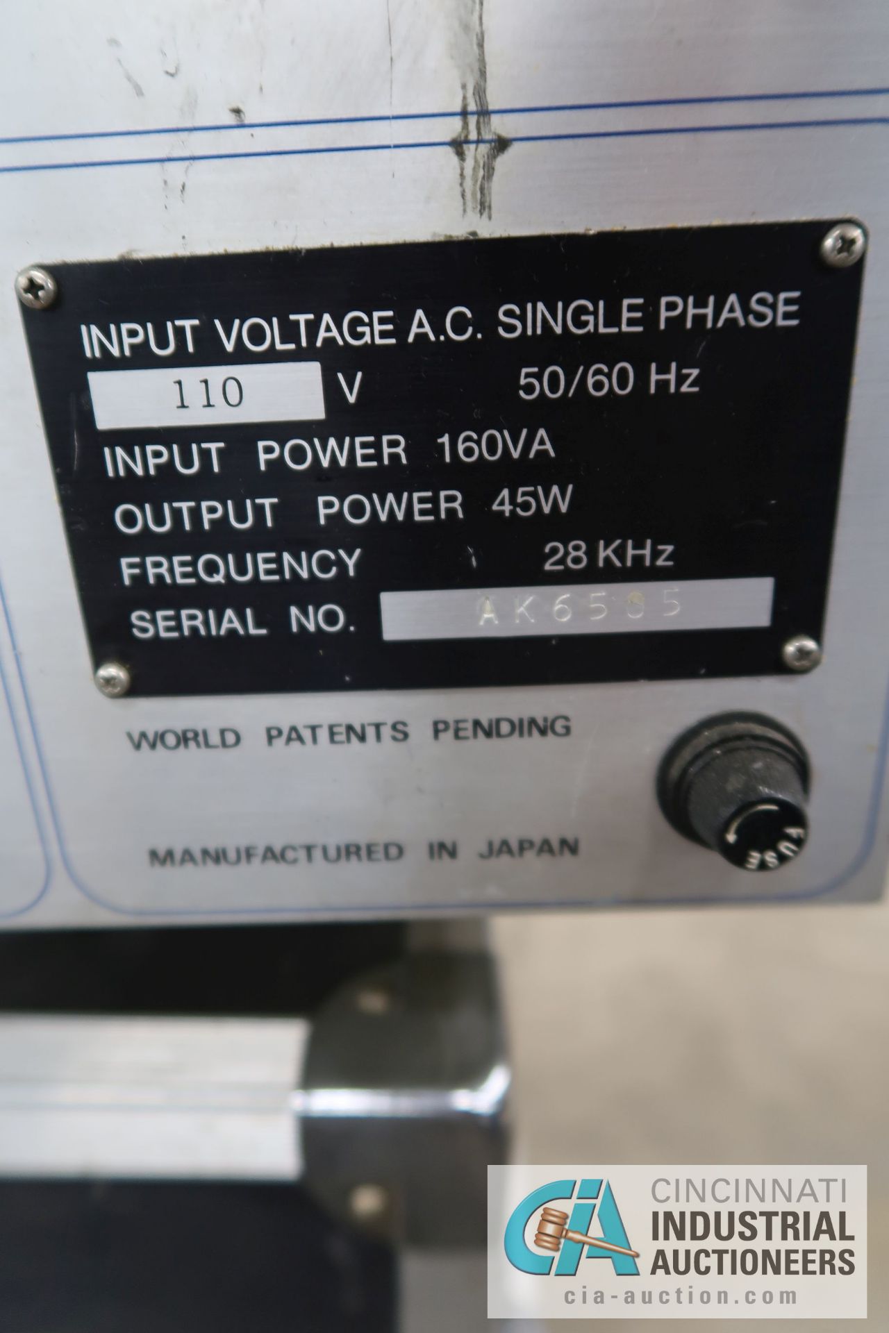 D-M-E MODEL UL-501B ARGOFILE ULTRASONIC LAPPER - Image 2 of 2