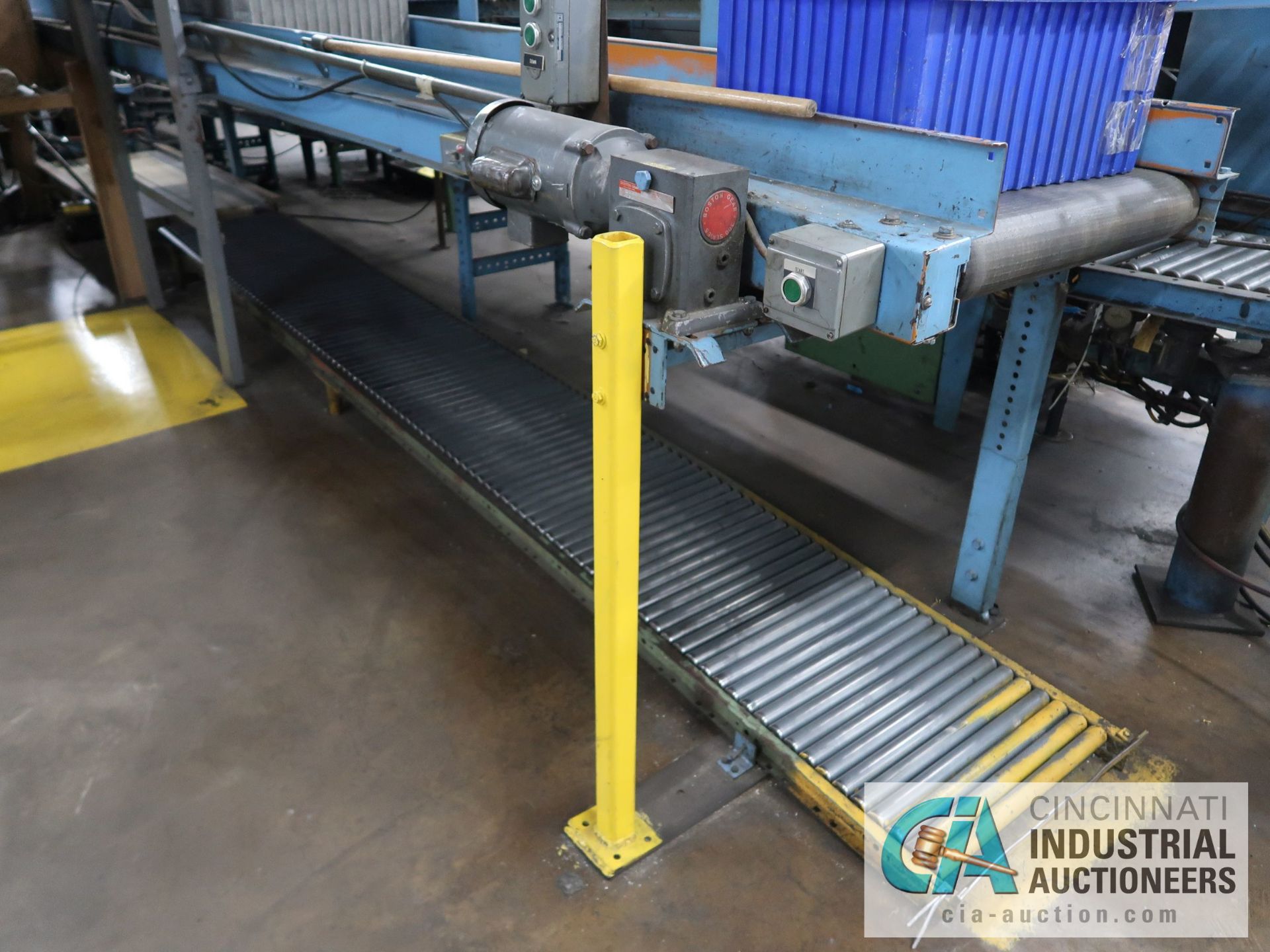 CUSTOM ASSEMBLY LINE WITH ROLLER CONVEYORS, TIPPERS, HOPPERS AND TURN TABLE - Image 3 of 13