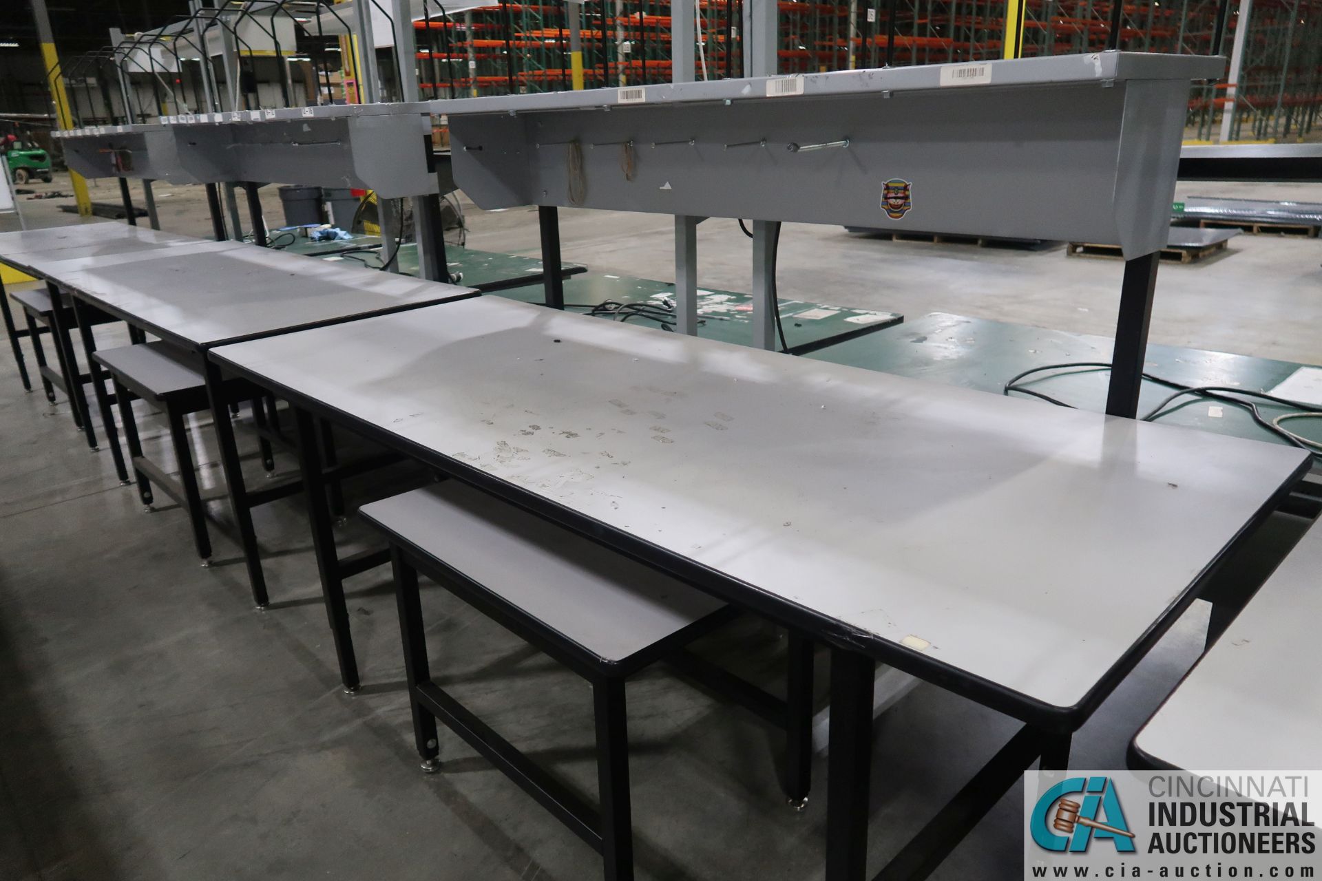 33" X 83" X 29" - 36" HEIGHT PEHNCO MODEL D-9000 PACKAGING WORKSTATION AND SCALE TABLE - Image 5 of 6