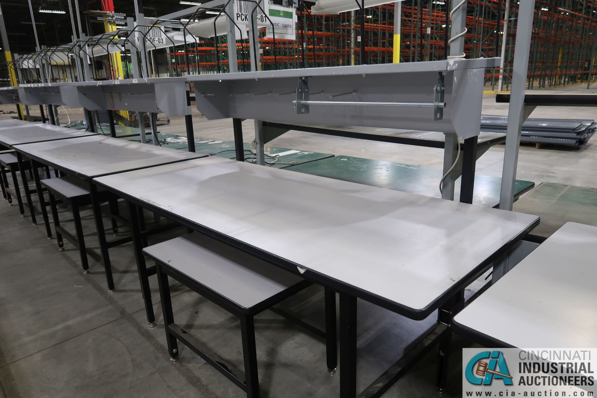 33" X 83" X 29" - 36" HEIGHT PEHNCO MODEL D-9000 PACKAGING WORKSTATION AND SCALE TABLE - Image 4 of 6