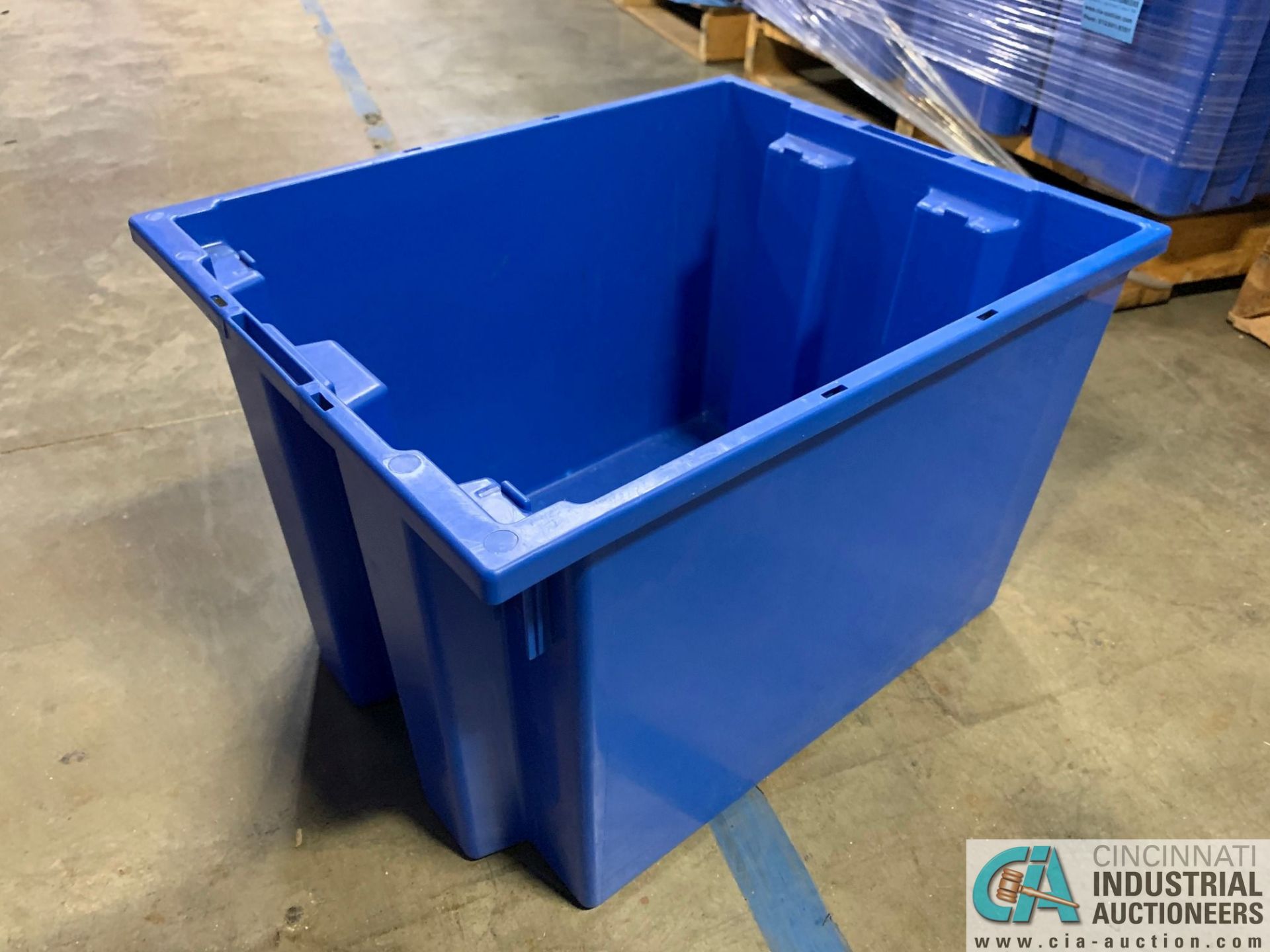 AKRO-MILS PRODUCT NO. 35-195 NEST AND STACK PLASTIC TOTES - (2) SKIDS - Image 4 of 4