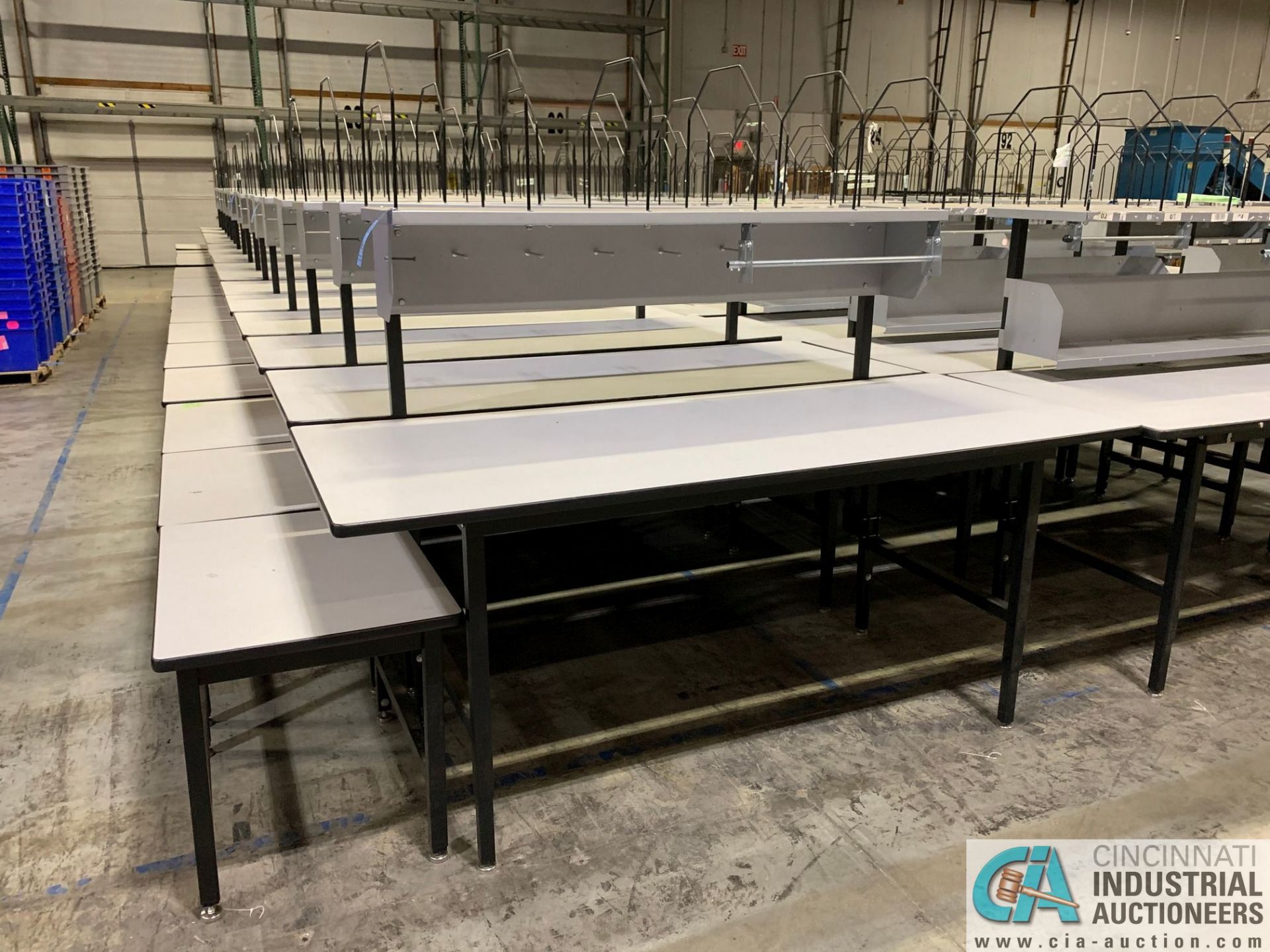 33" X 83" X 29"-36" HEIGHT DEHNCO MODEL D-9000 PACKAGING WORKSTATIONS WITH CARTONING RACK AND - Image 2 of 5