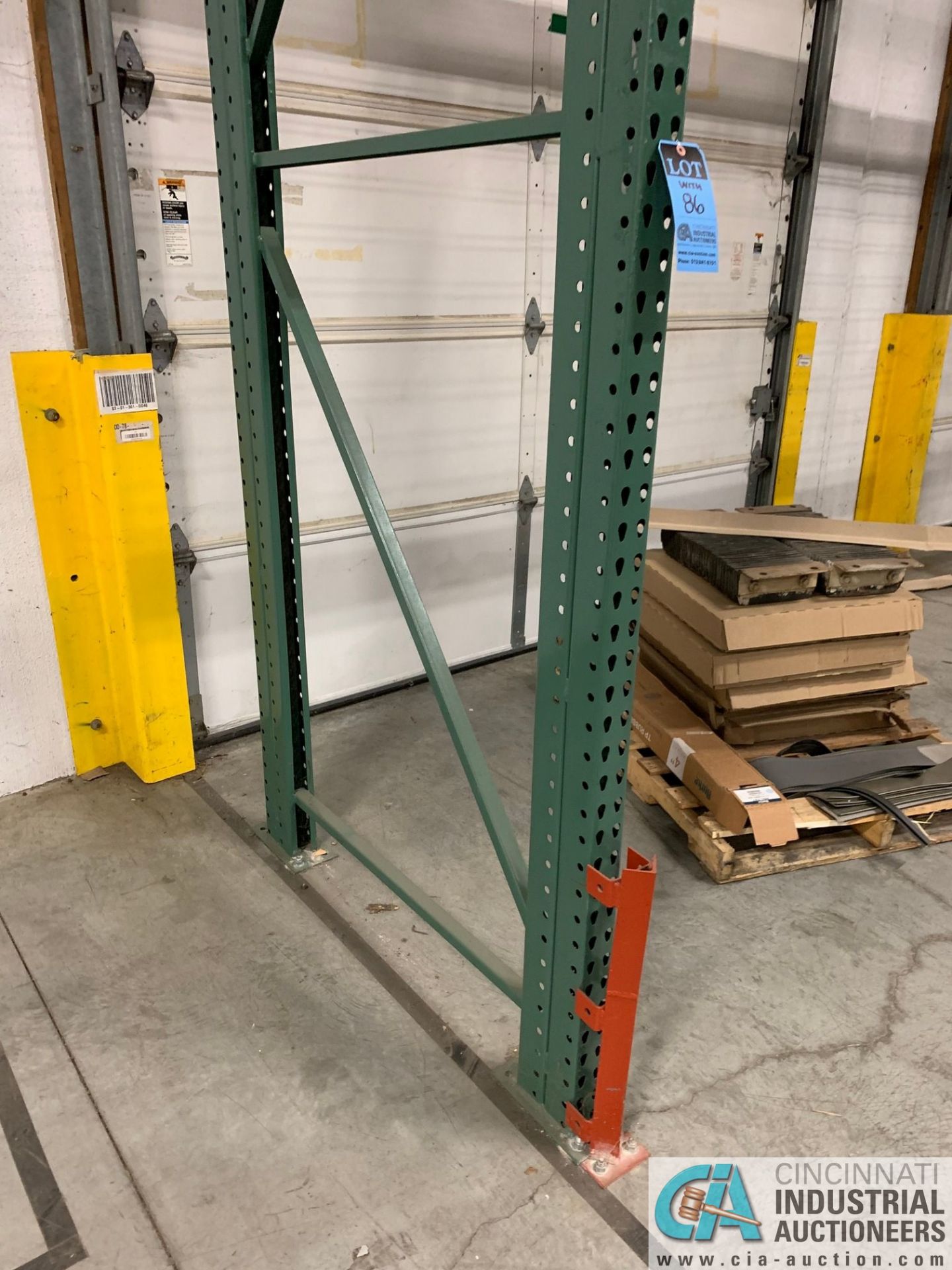 SECTIONS 48" X 24' HIGH TEAR-DROP STYLE ADJUSTABLE BEAM WIRE DECKING PALLET RACK, (6) CROSSMEMBER - Image 3 of 17