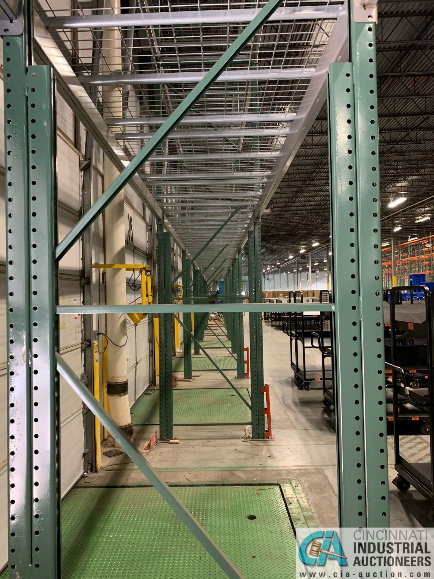 SECTIONS 48" X 24' HIGH TEAR-DROP STYLE ADJUSTABLE BEAM WIRE DECKING PALLET RACK, (6) CROSSMEMBER - Image 12 of 17