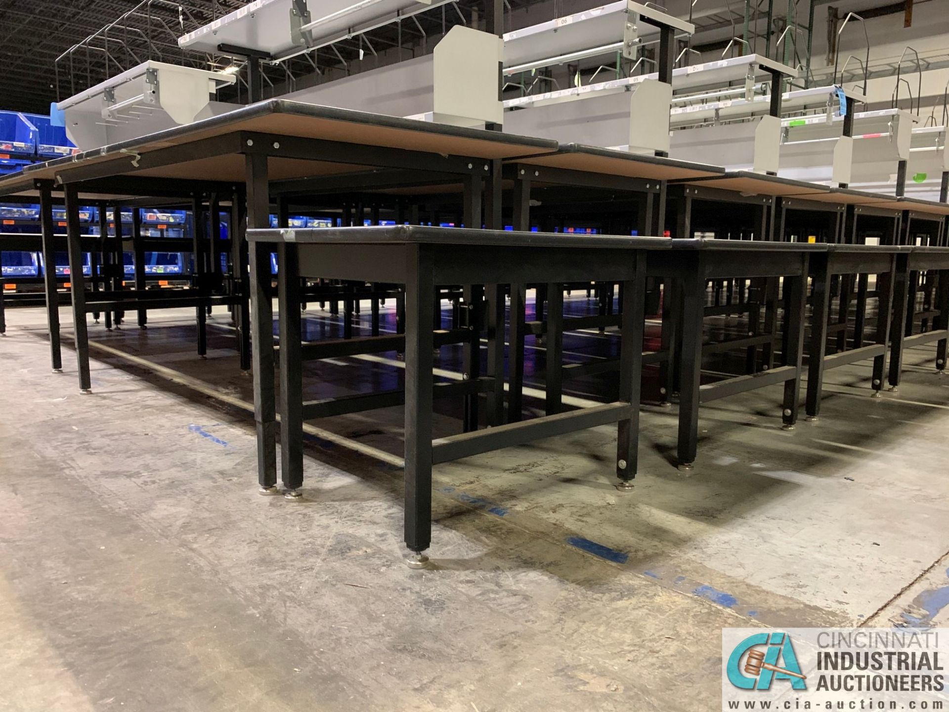 33" X 83" X 29"-36" HEIGHT DEHNCO MODEL D-9000 PACKAGING WORKSTATIONS WITH CARTONING RACK AND - Image 3 of 3