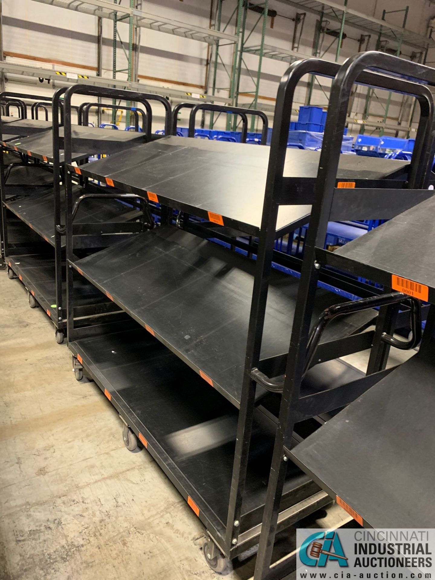 26" X 66" X 68" HIGH PORTABLE SLANT SHELF PICK CARTS - Image 3 of 4