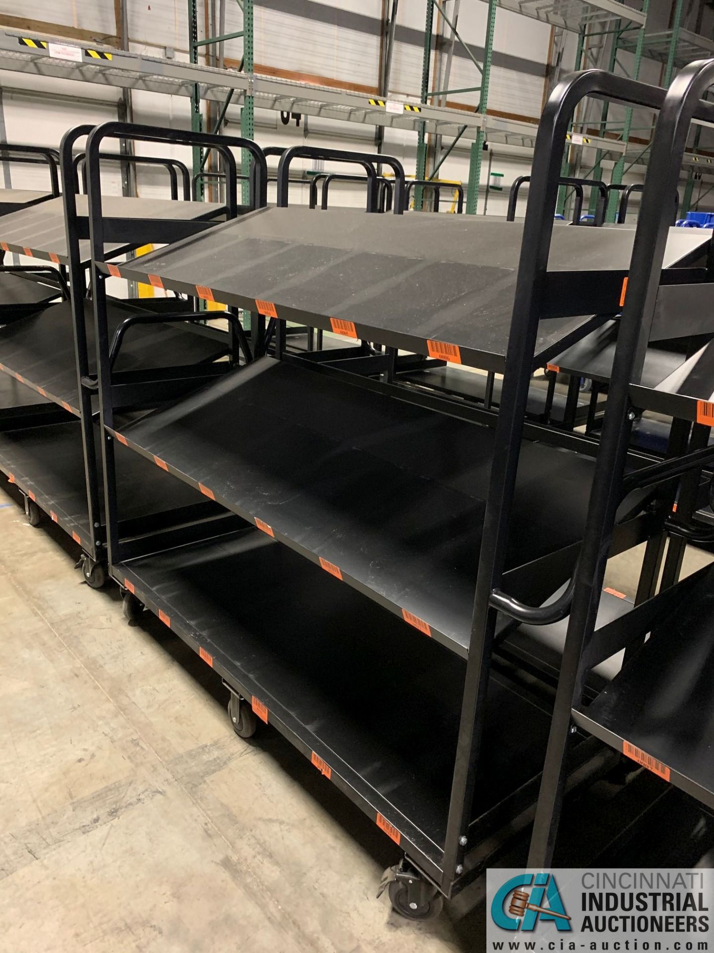 26" X 66" X 68" HIGH PORTABLE SLANT SHELF PICK CARTS - Image 2 of 4