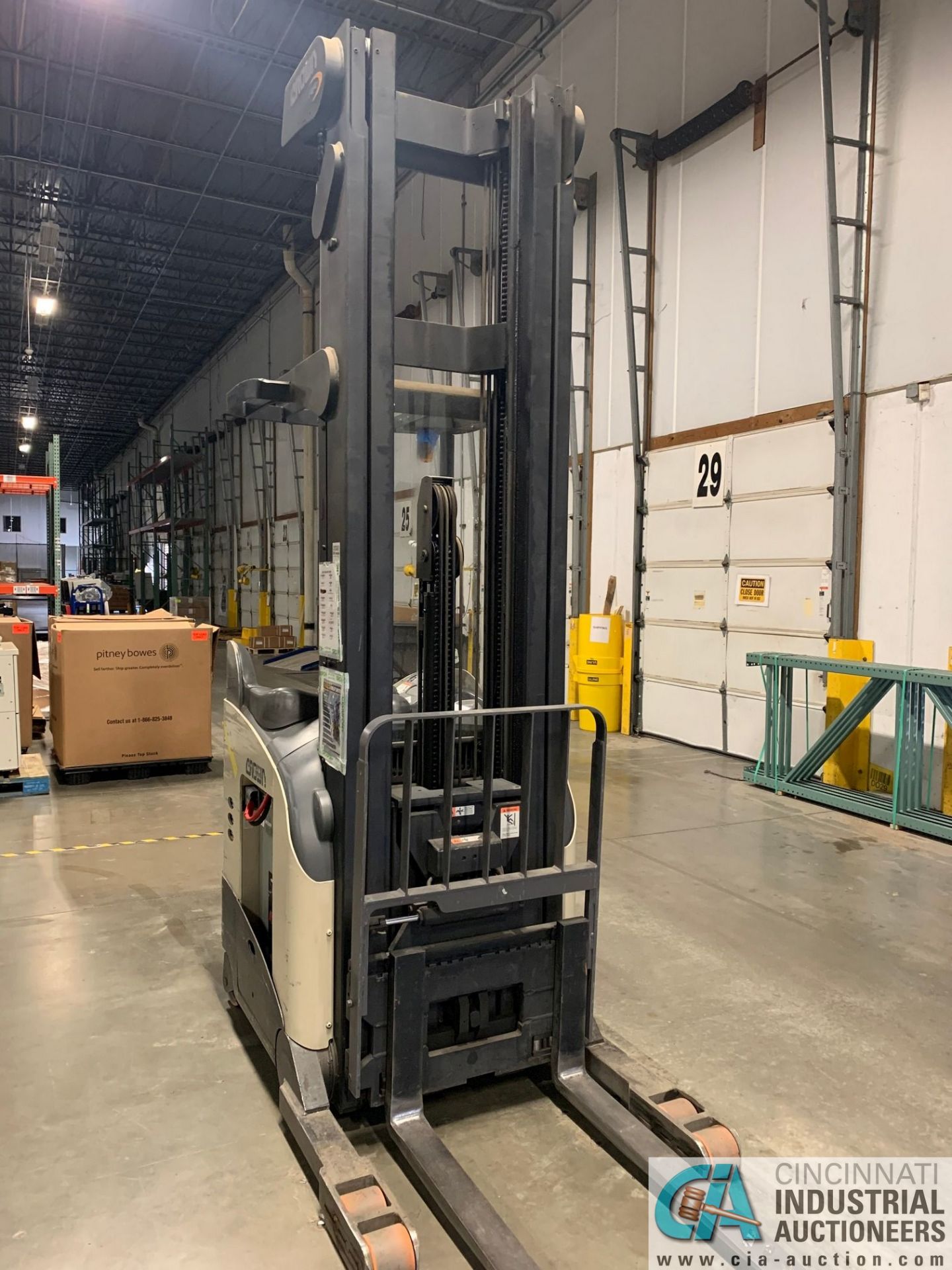 4,500 LB. CROWN MODEL RR5825-45 STAND UP ELECTRIC REACH TRUCK; S/N 1A308781, APPROX. 2,229 HOURS - Image 2 of 11