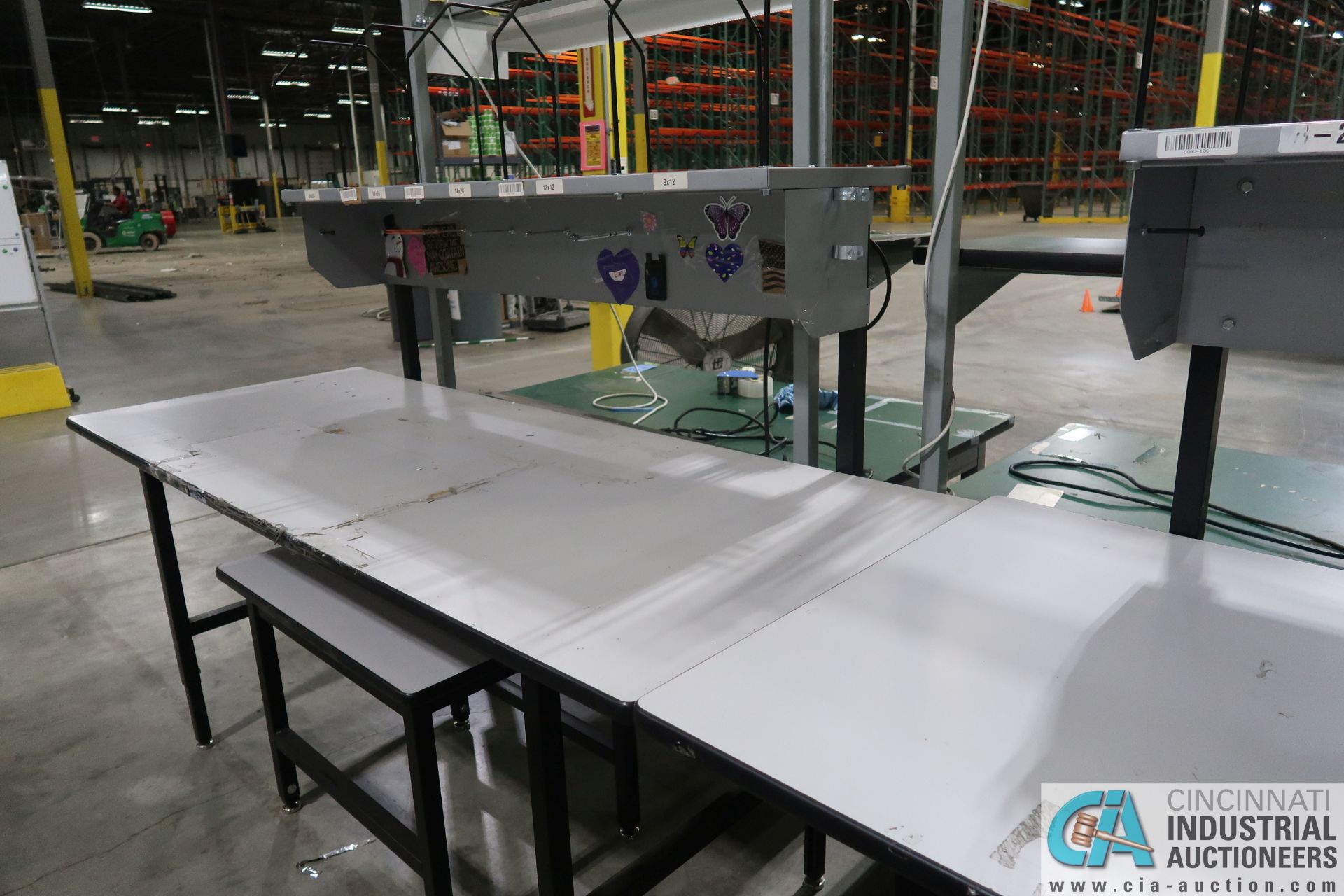 33" X 83" X 29" - 36" HEIGHT PEHNCO MODEL D-9000 PACKAGING WORKSTATION AND SCALE TABLE - Image 6 of 6