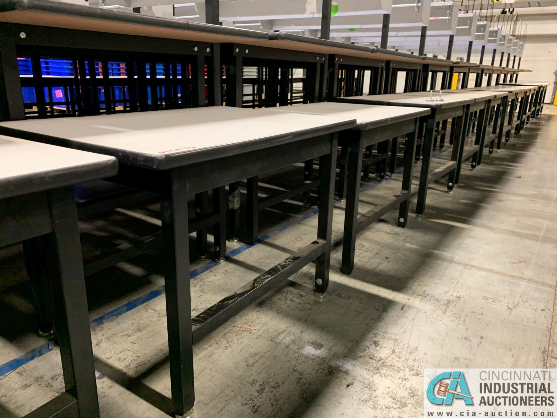 33" X 83" X 29"-36" HEIGHT DEHNCO MODEL D-9000 PACKAGING WORKSTATIONS WITH CARTONING RACK AND - Image 4 of 4