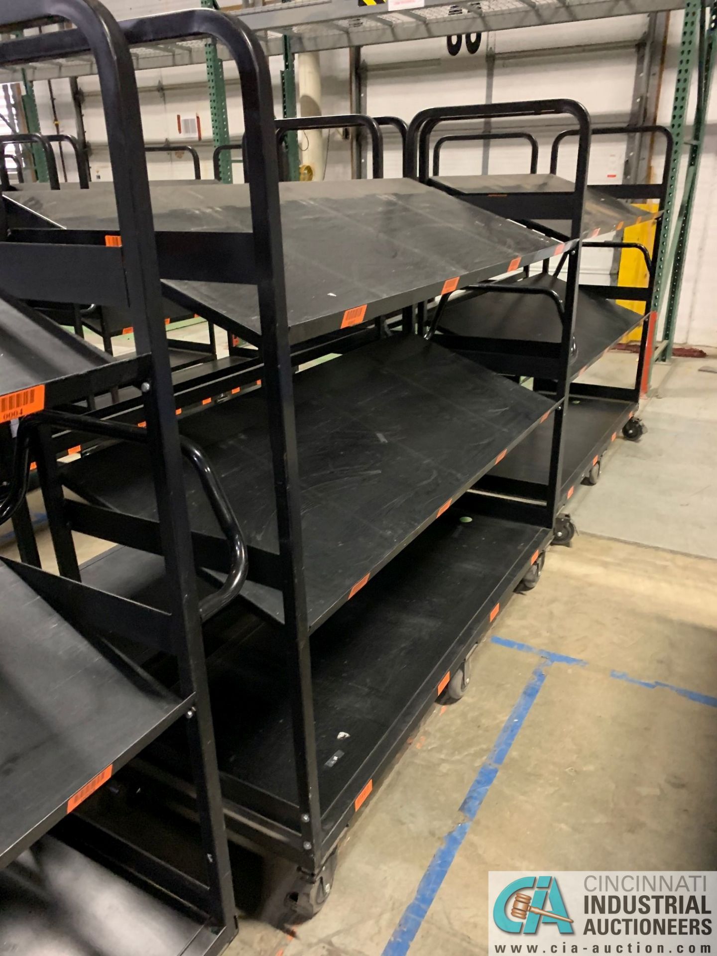 26" X 66" X 68" HIGH PORTABLE SLANT SHELF PICK CARTS - Image 3 of 4