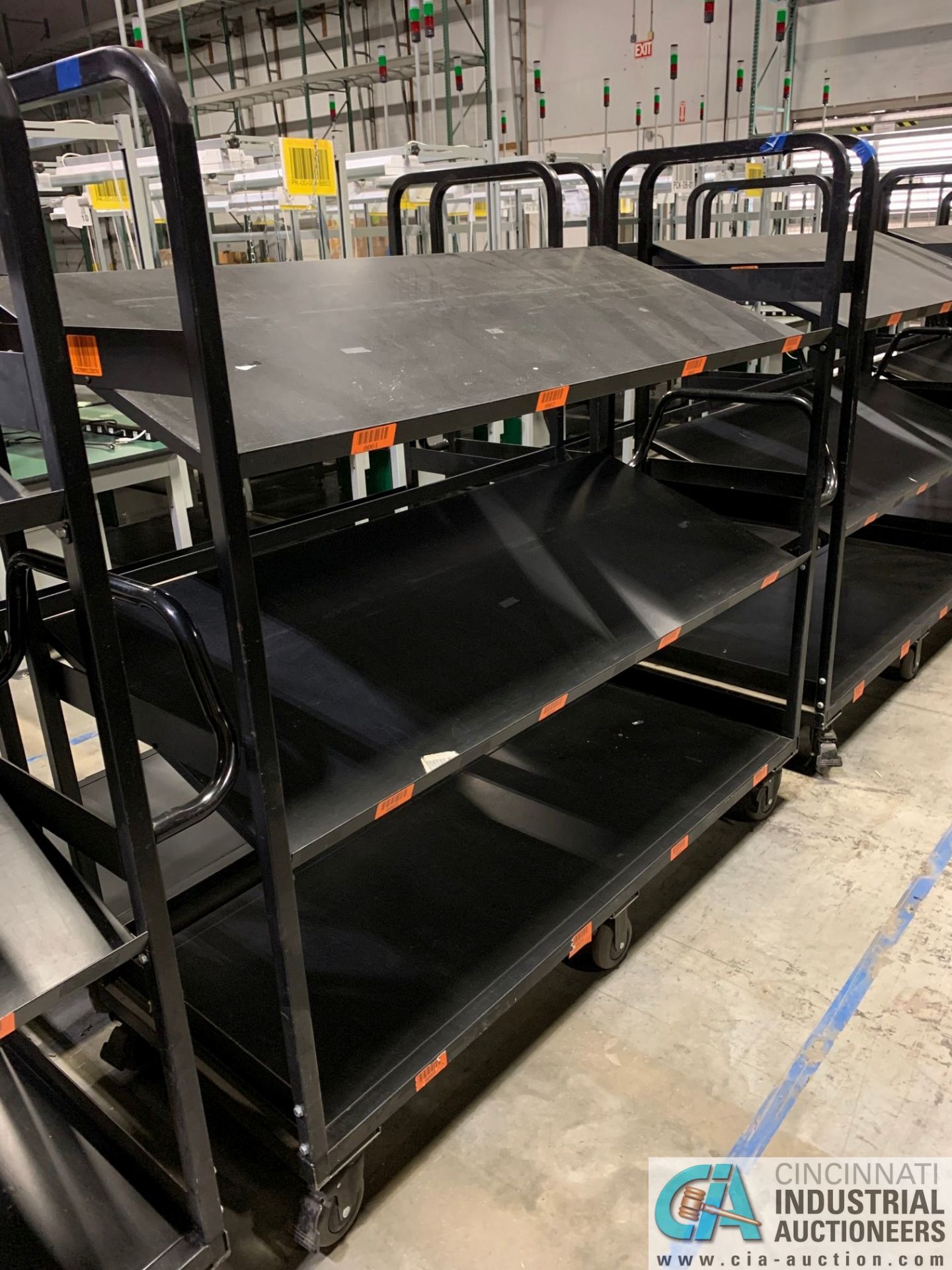 26" X 66" X 68" HIGH PORTABLE SLANT SHELF PICK CARTS - Image 3 of 5