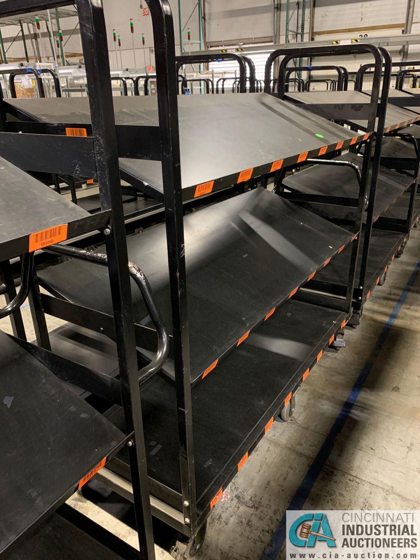 26" X 66" X 68" HIGH PORTABLE SLANT SHELF PICK CARTS - Image 3 of 4