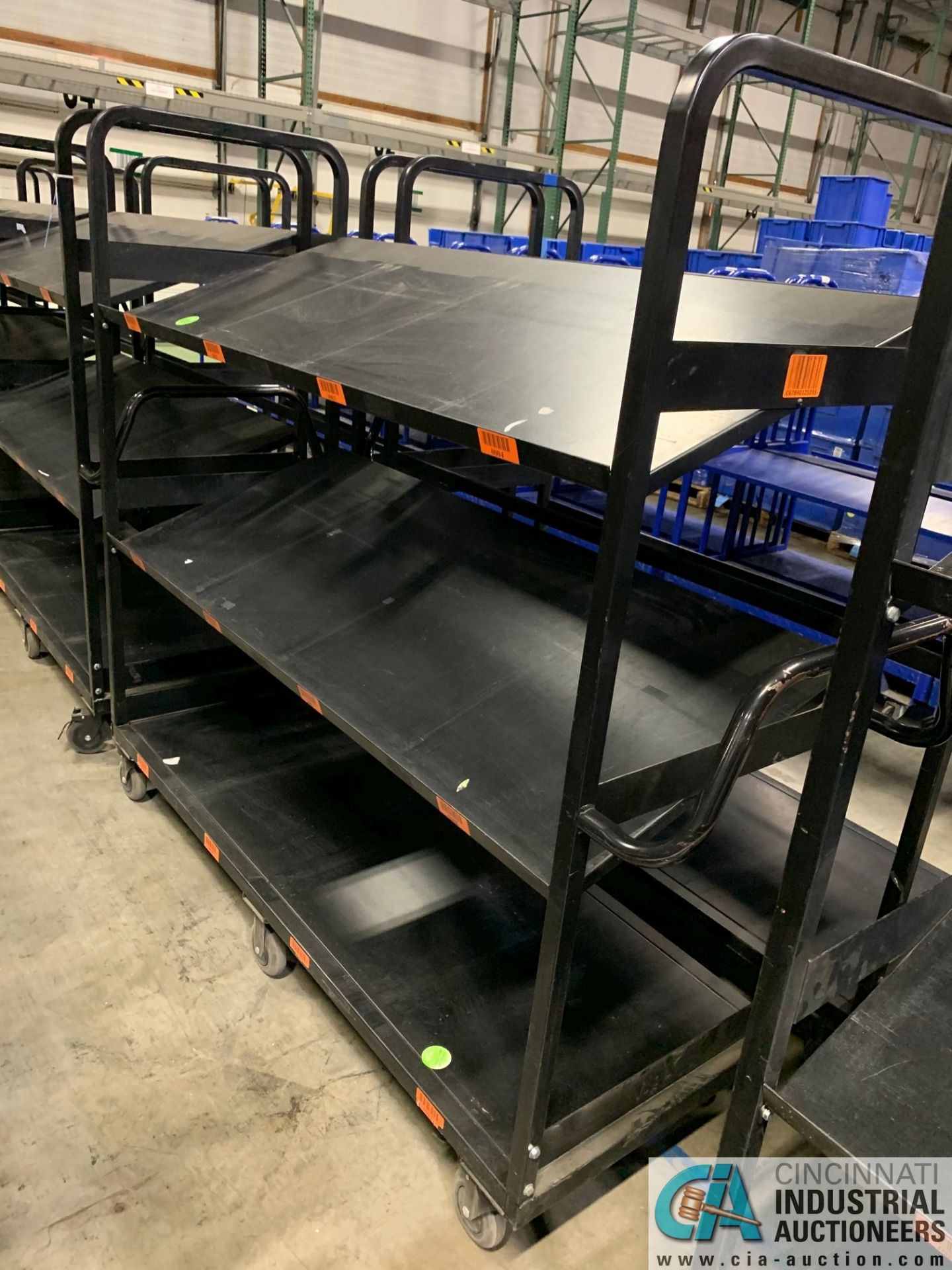 26" X 66" X 68" HIGH PORTABLE SLANT SHELF PICK CARTS - Image 4 of 4